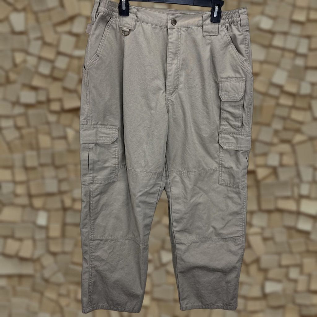 Vintage 5.11 Tactical Series Pants Mens 36x30 Beige Cargo Ripstop Workwear 74251 Size US 36 / EU 52 - 1 Thumbnail