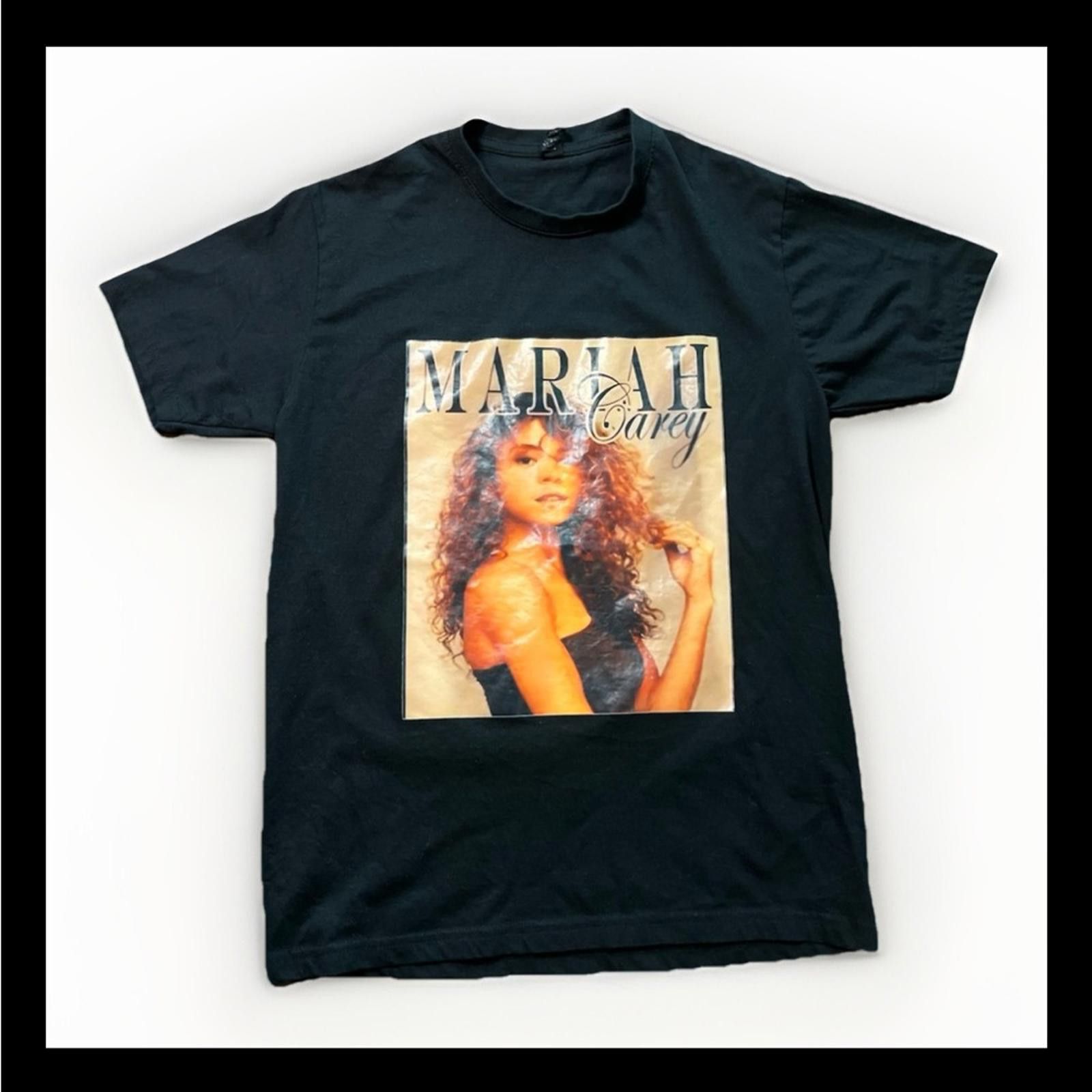Designer Y2K Mariah Carey Graphic Tee Black Retro Pop Shirt Large Size US L / EU 52-54 / 3 - 1 Thumbnail