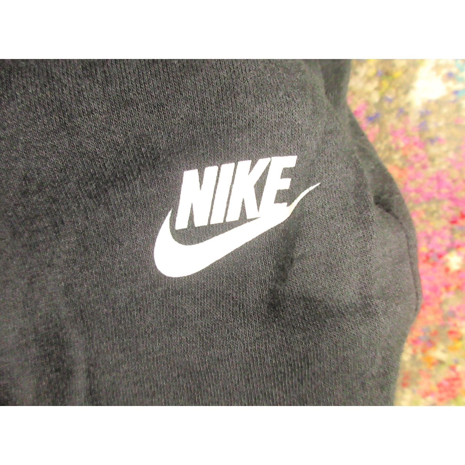 Nike Nike Sweatpants Mens L Black Fleece Joggers Embroidered Swoosh Bleach Spots Size US 33 - 4 Thumbnail