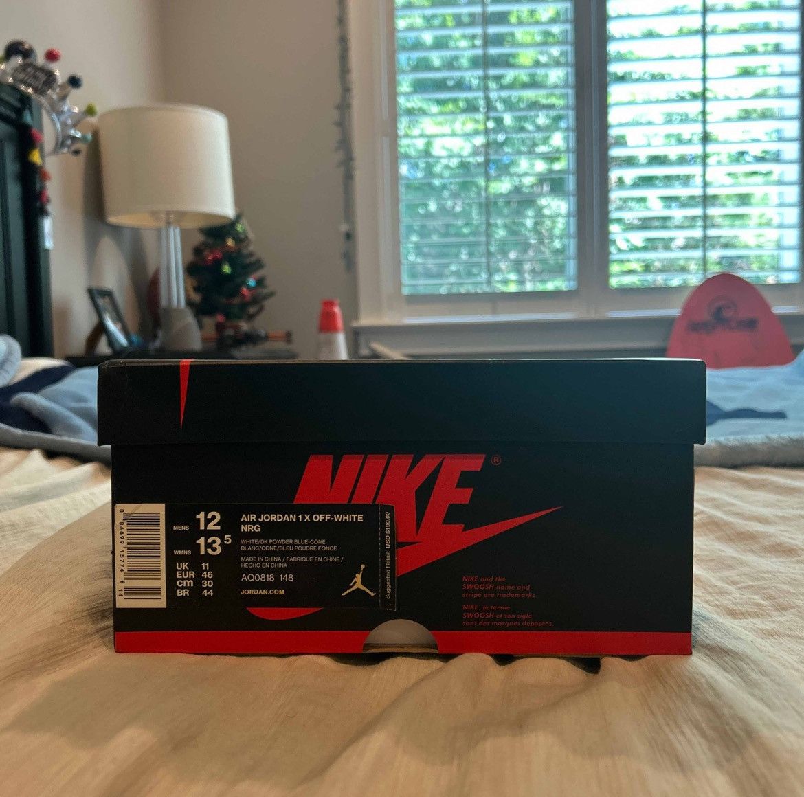 Jordan Brand × Off-White Air Jordan 1 UNC Off White Size US 12 / EU 45 - 8 Thumbnail