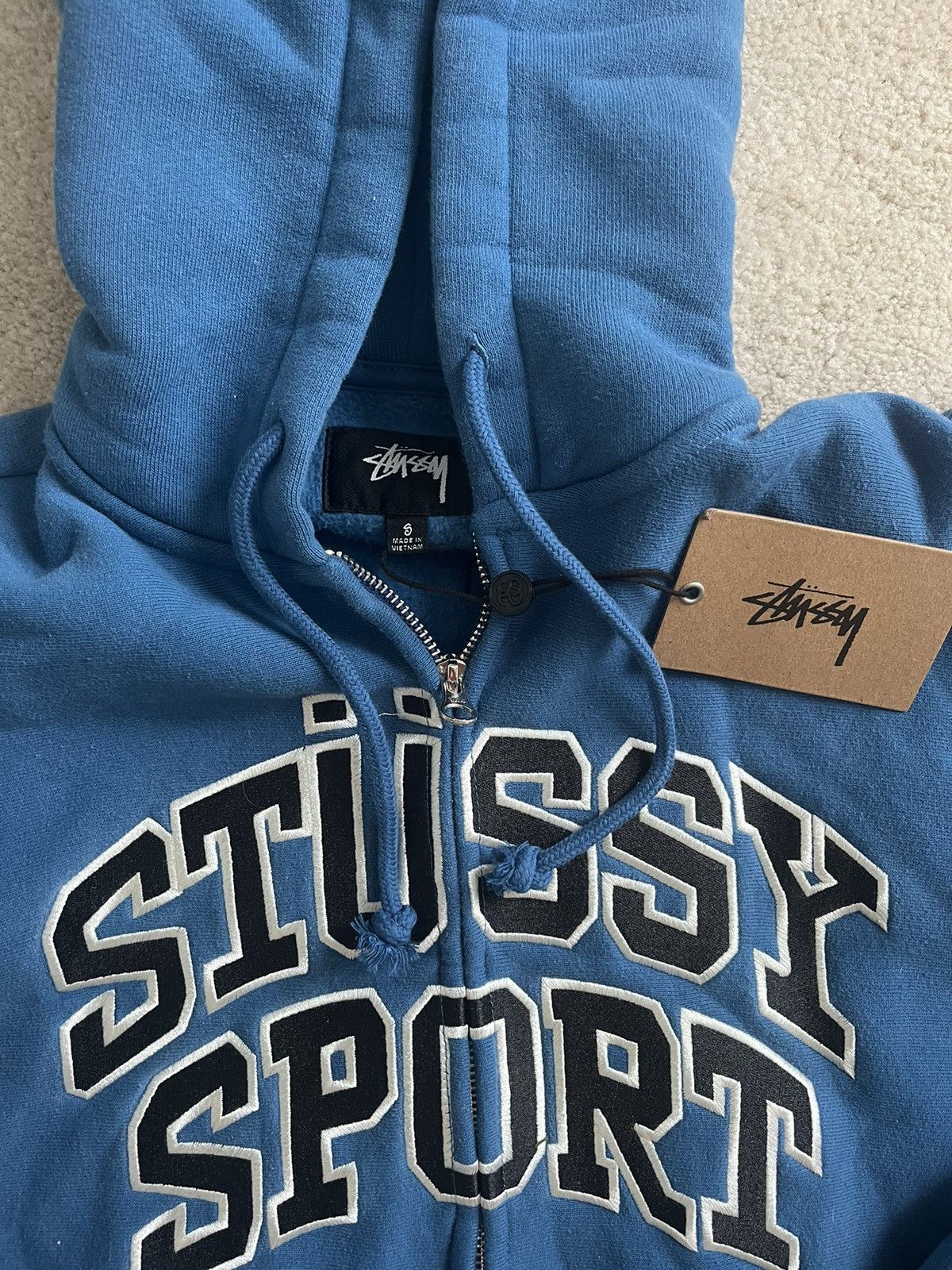 Stussy Stussy Sport Zip Hoodie Blue | Grailed