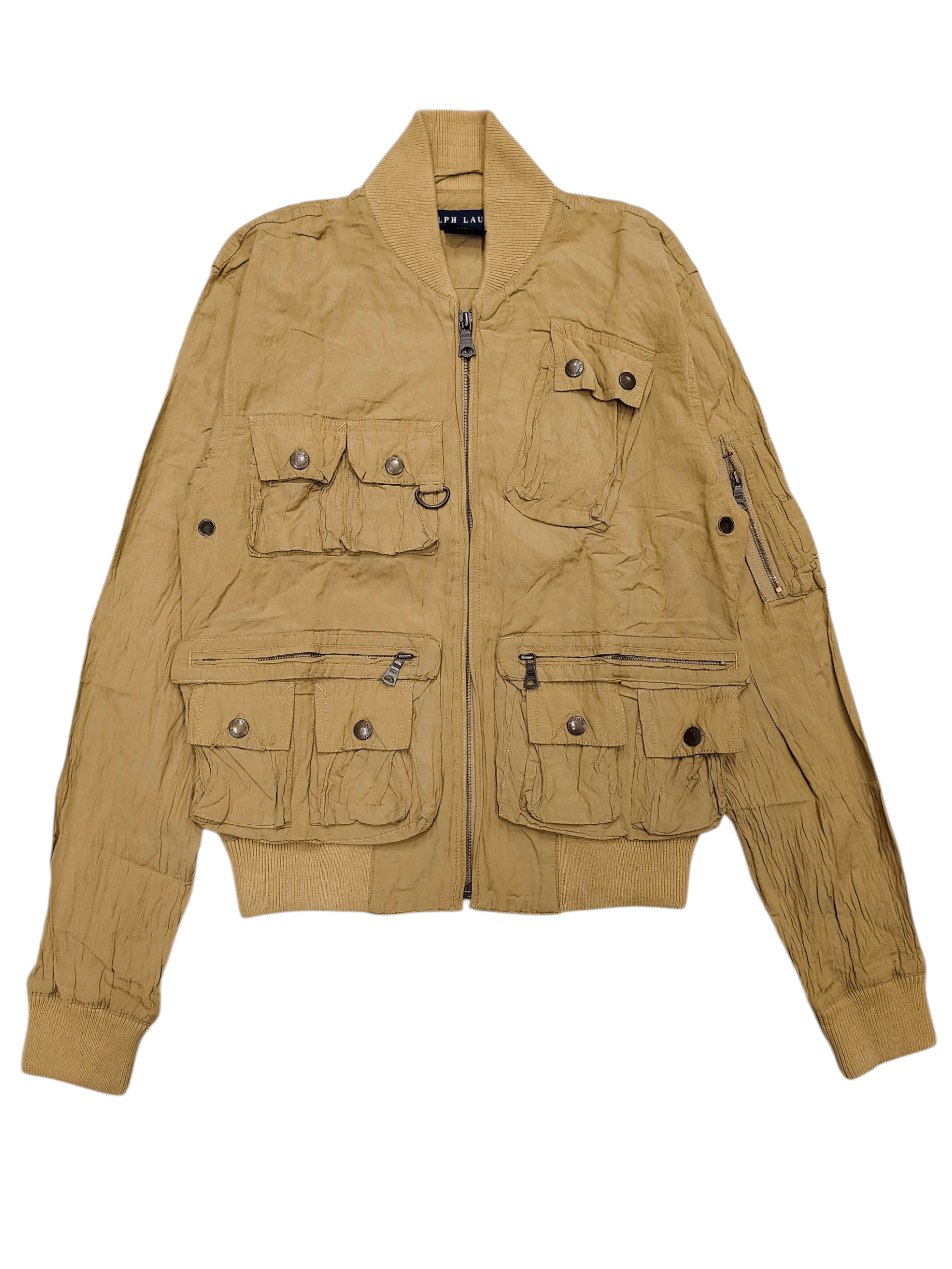 Ralph Lauren 00s Ralph Lauren Archive Utility Multipocket Wrinkled Bomber Size S / US 4 / IT 40 - 1 Thumbnail
