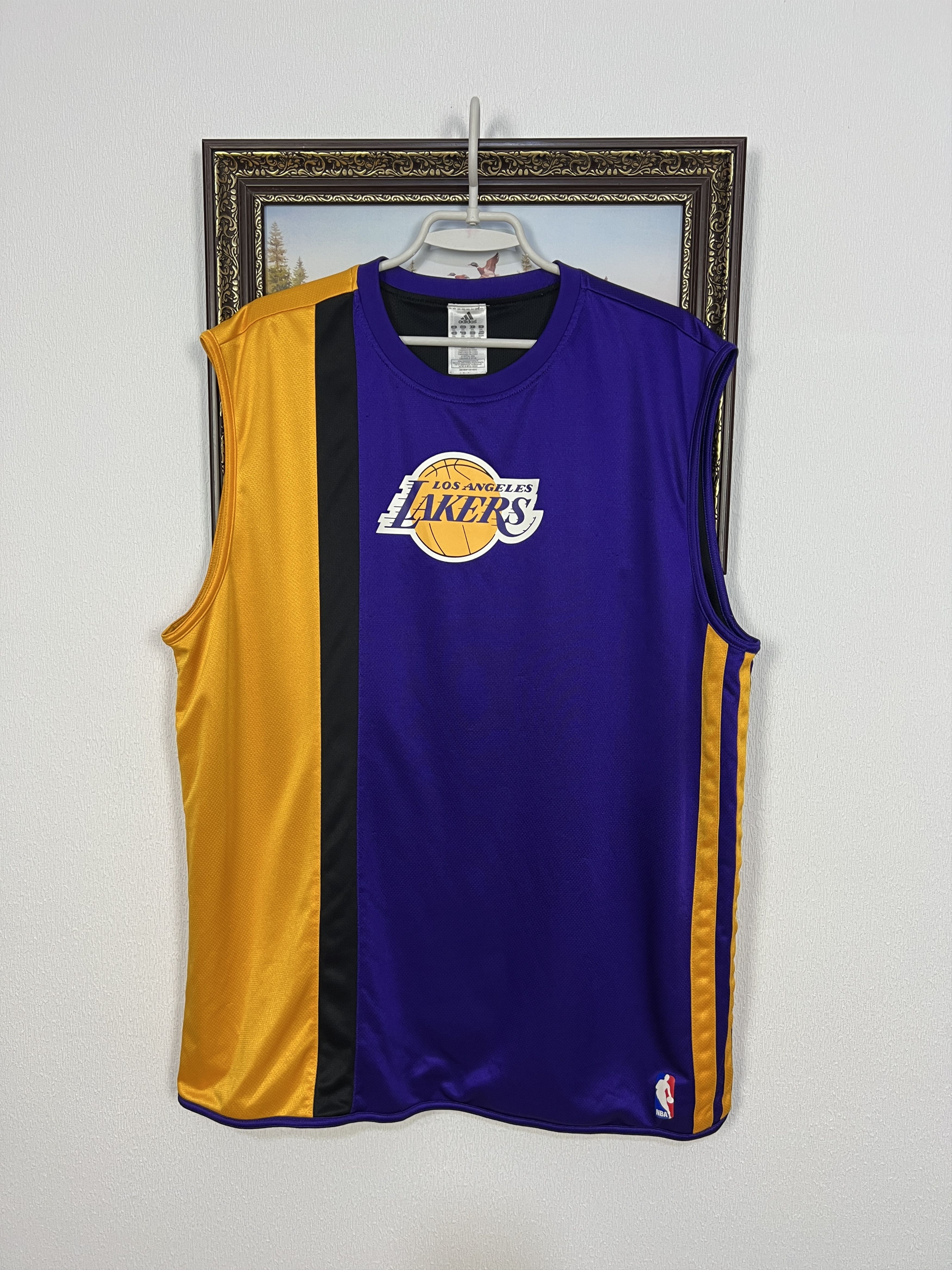Adidas Vintage Adidas Warm Up Los Angeles Lakers Bryant Jersey Size US XXL / EU 58 / 5 - 1 Thumbnail