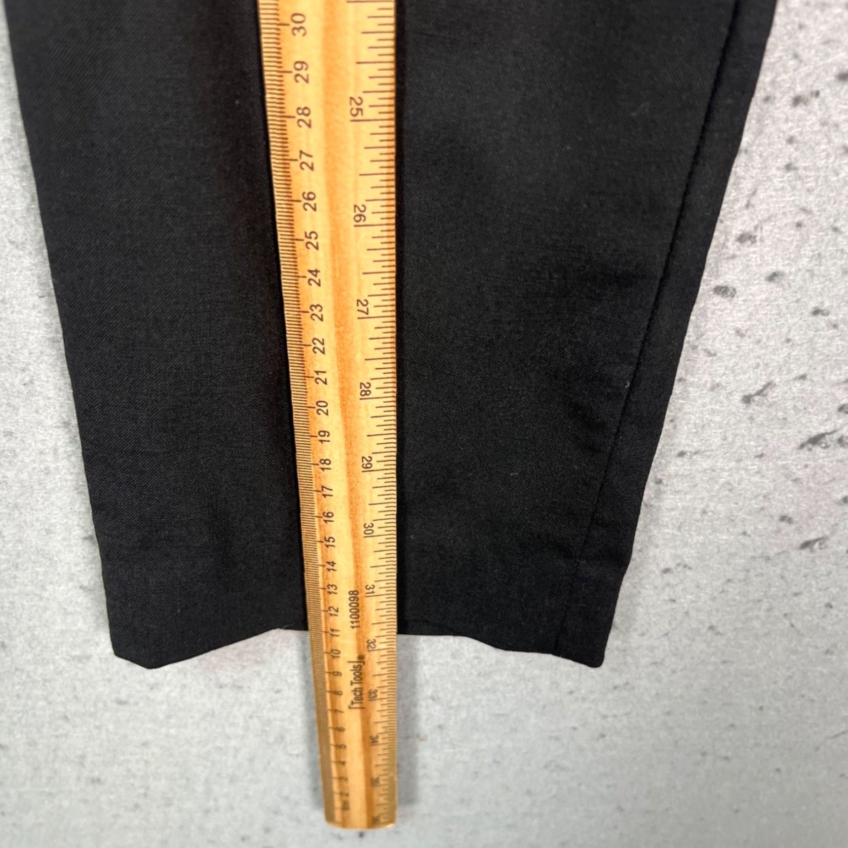 Nili Lotan Nili Lotan Black Trousers Womens Size 6 Slim Fit Cropped pants Cotton elastane Flat Front High Rise Modern Minimalist Style Womens Size 28" / US 6 / IT 42 - 6 Thumbnail