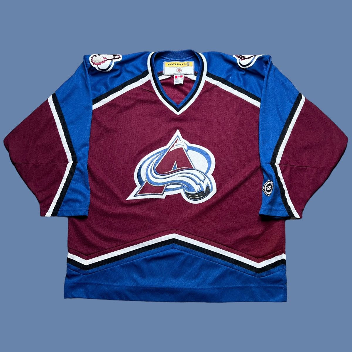 image of Vintage 1990S Nhl Colorado Avalanche Logo Koho Hockey Jersey in Blue, Men's (Size XL)