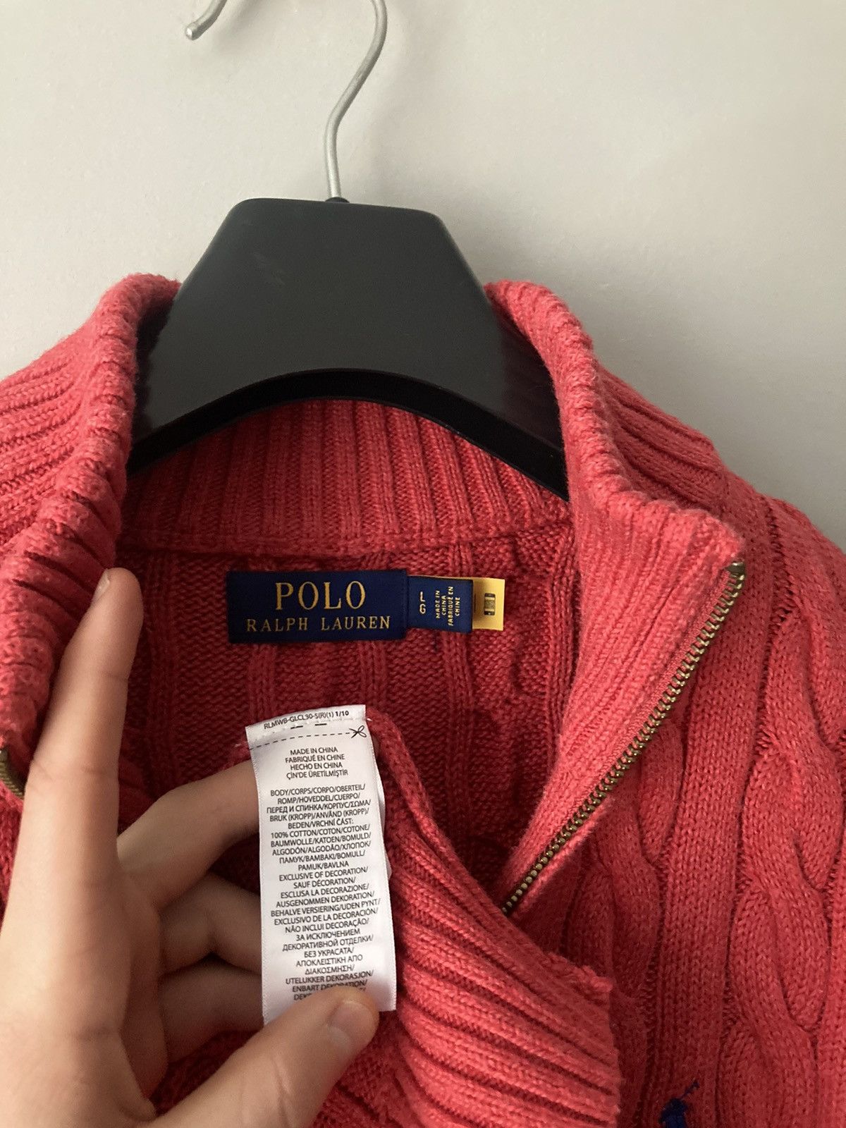 Polo Ralph Lauren × Ralph Lauren Polo ralph lauren cable knit halfzip golf sweater jumper L Size US L / EU 52-54 / 3 - 6 Thumbnail