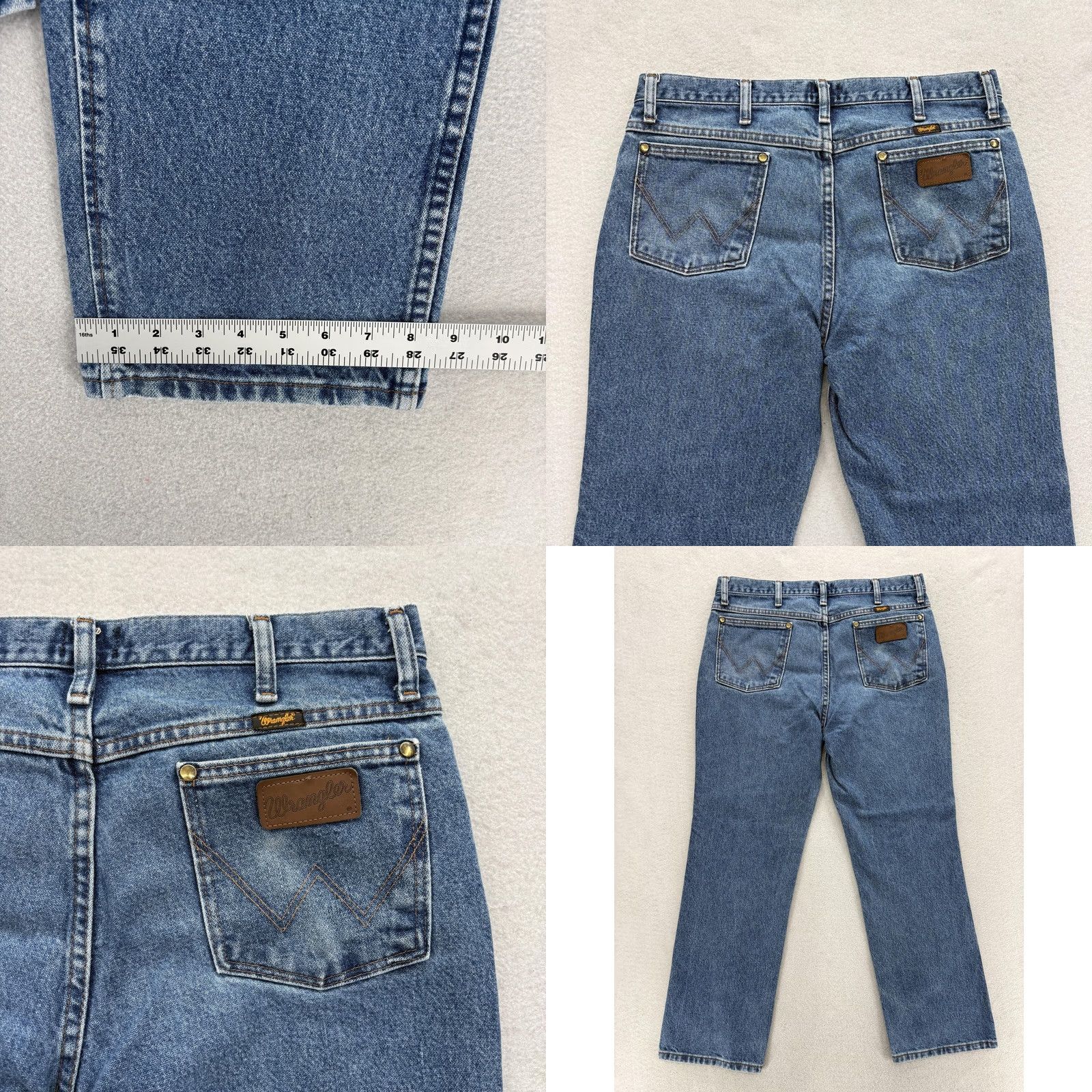 Wrangler Wrangler Cowboy Cut Slim Jeans Mens 34x29 Blue Medium Wash Straight Denim 36MWZ Size US 34 / EU 50 - 8 Thumbnail