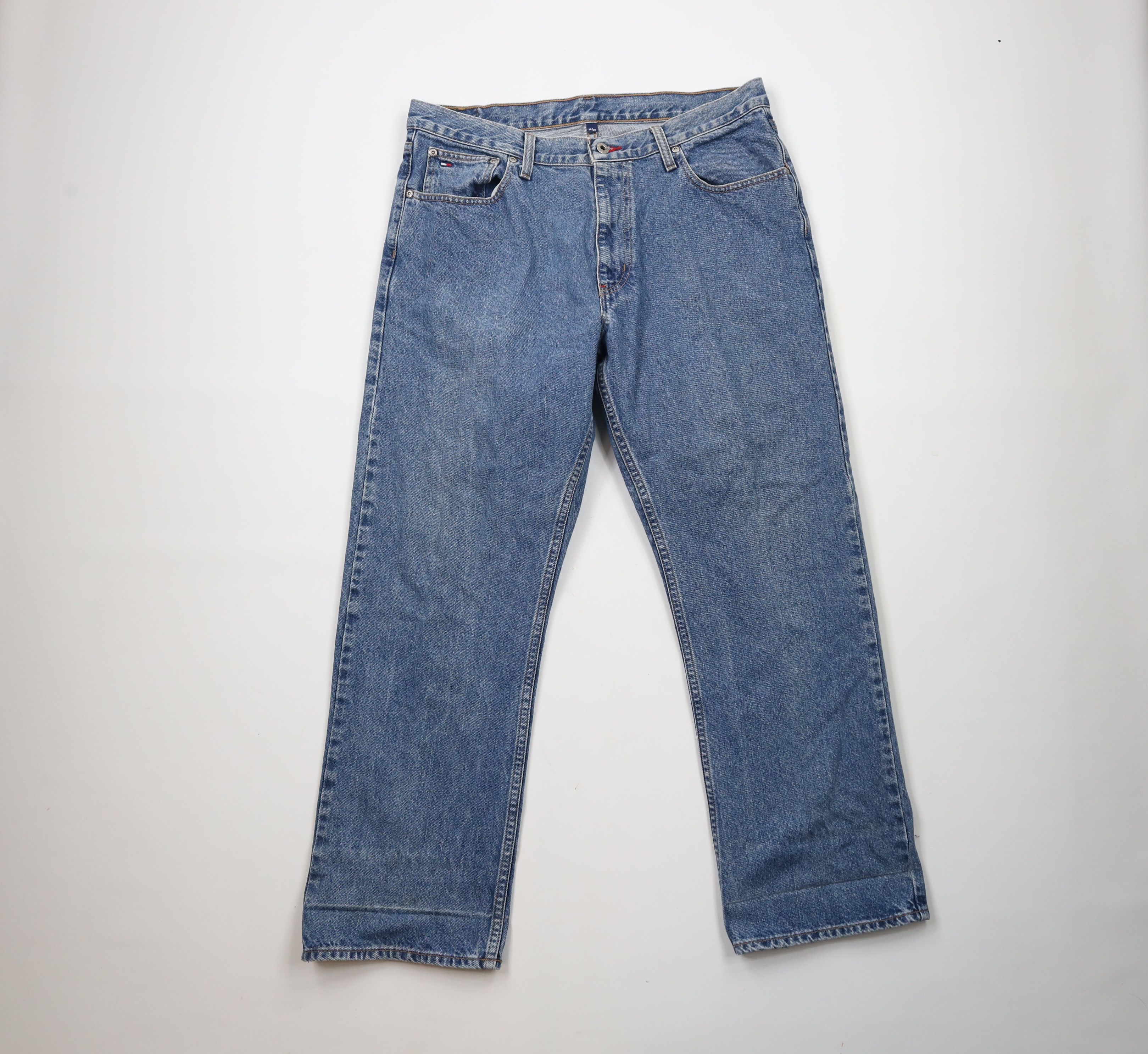 Tommy Hilfiger × Vintage Vintage 90s Tommy Hilfiger Relaxed Fit Denim Jeans Blue Size US 36 / EU 52 - 1 Thumbnail