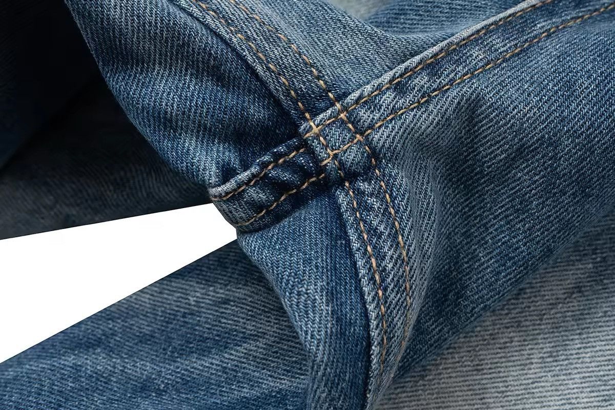 Japanese Brand × Vintage Vintage Ripped Washed Frayed Edges Baggy Jeans Size US 34 / EU 50 - 5 Thumbnail