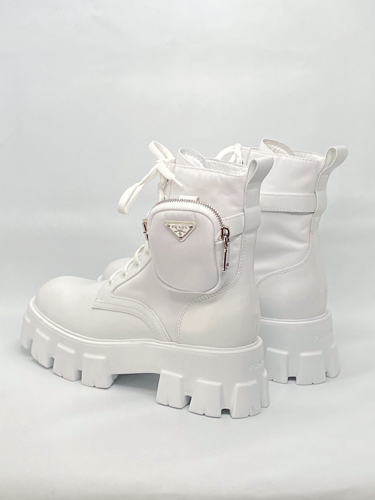 Prada Prada Monolith Leather and Re-Nylon Boots with Pouch size 40 Size US 10 / IT 40 - 6 Thumbnail
