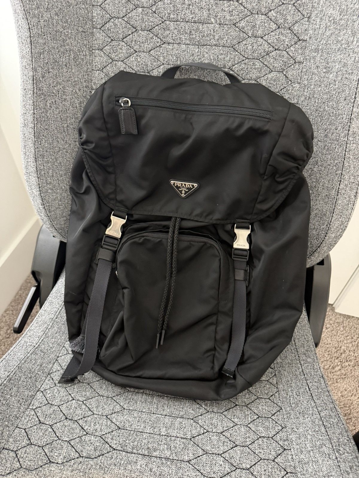 Prada Prada Re-Nylon and Saffiano Leather Backpack Size ONE SIZE - 6 Thumbnail