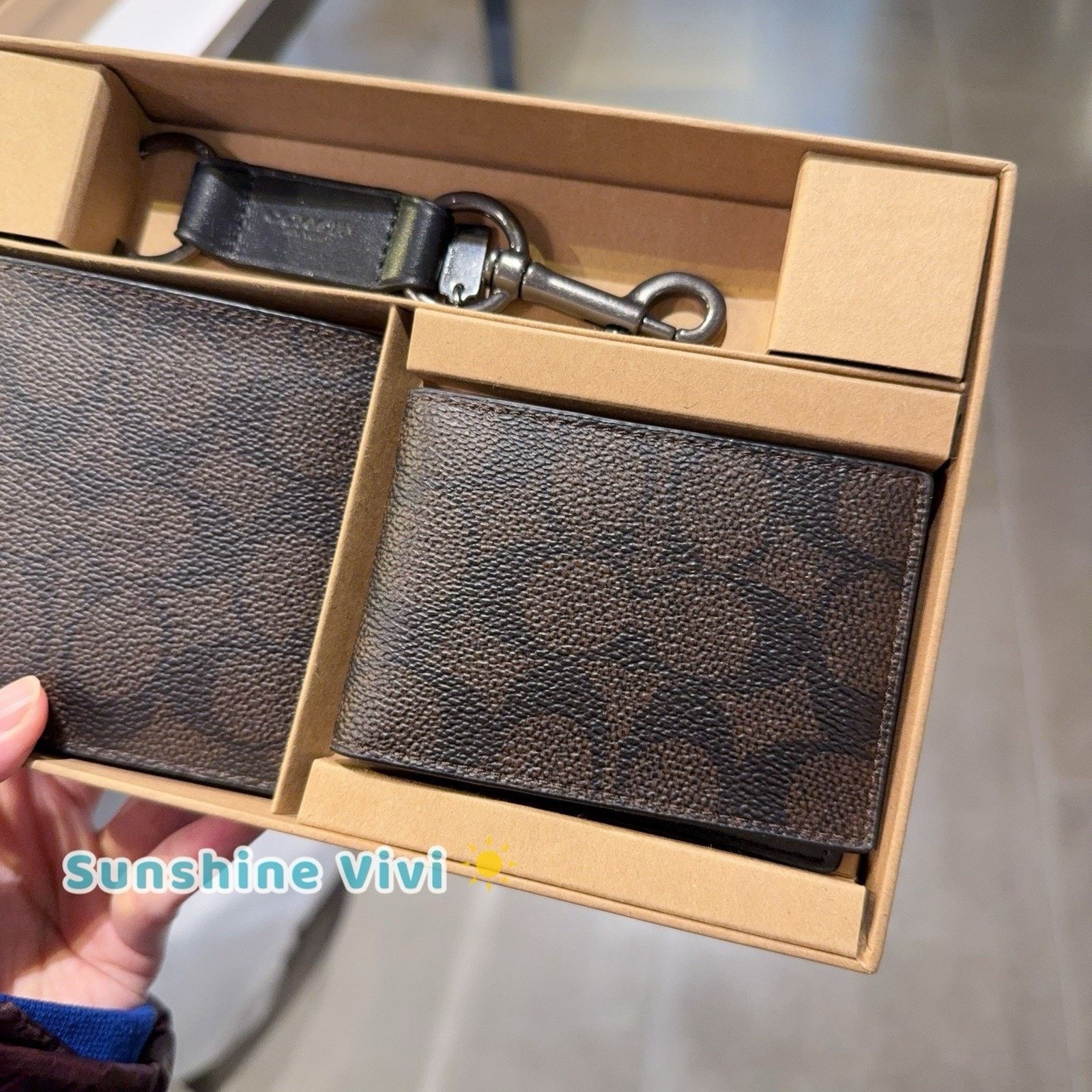 Coach NWT COACH Black 3 Piece Wallet Set Gift Box CW344 Walnut Size ONE SIZE - 3 Thumbnail