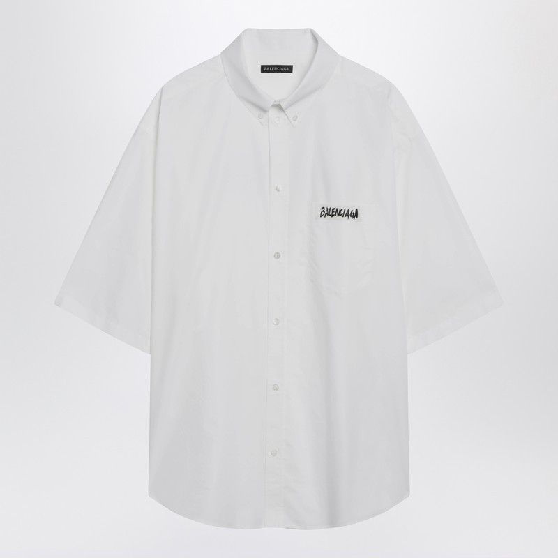 Balenciaga Balenciaga White Masking Tape Shirt Size US M / EU 48-50 / 2 - 1 Thumbnail