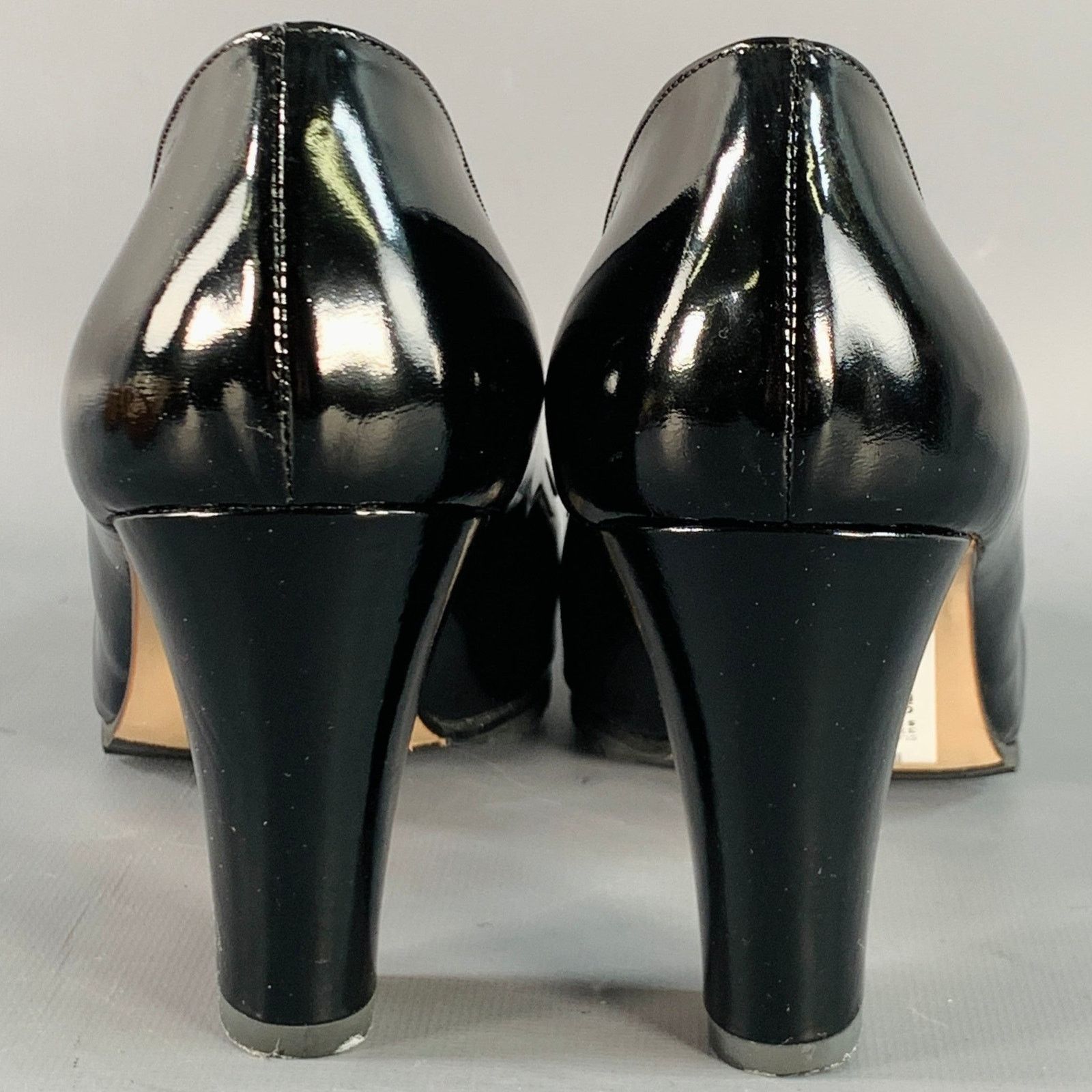 Bottega Veneta BOTTEGA VENETA Size 9 Black Gold Patent Leather Buckle Pumps Size US 9 / IT 39 - 3 Thumbnail