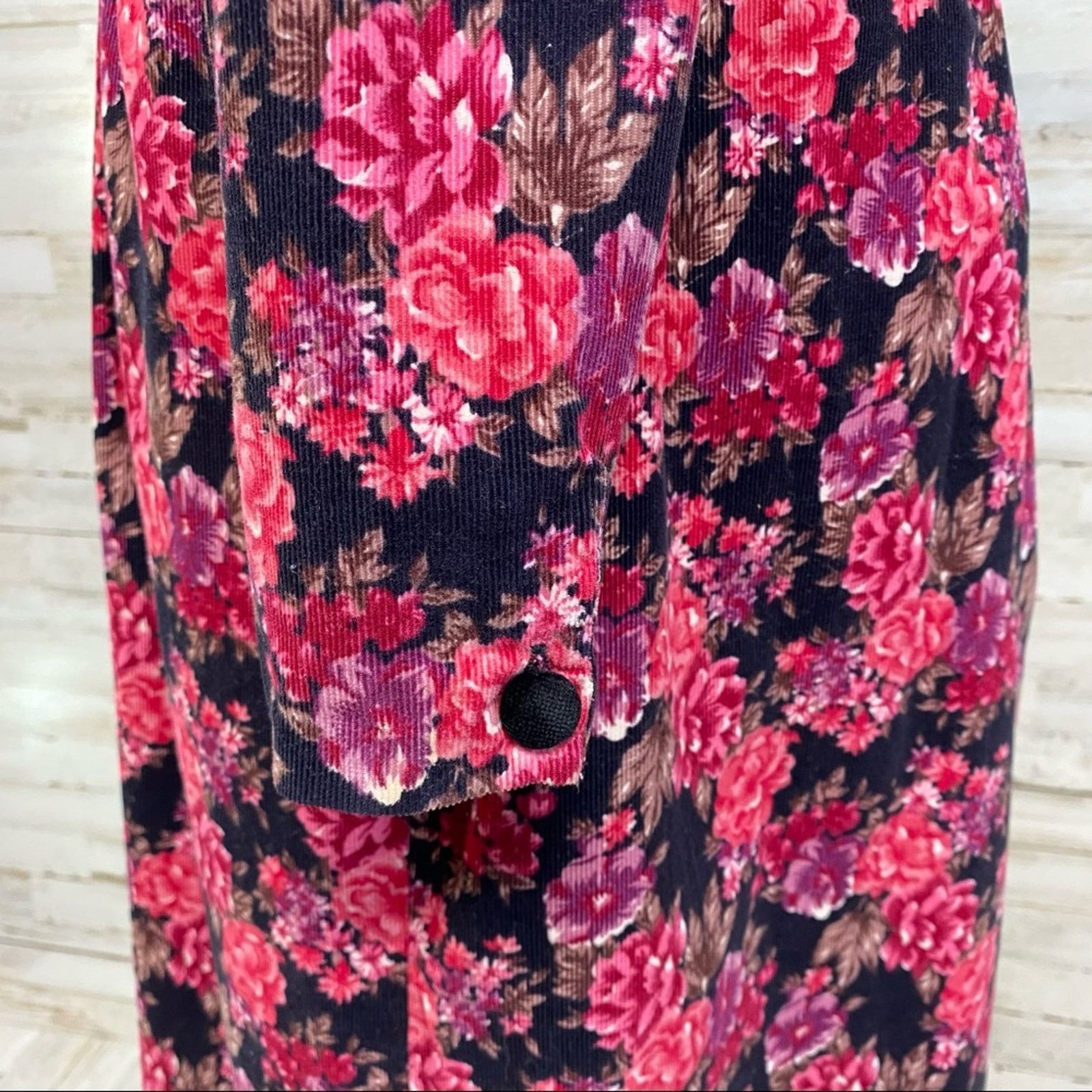 Laura Ashley Laura Ashley Vintage Corduroy Floral Dress Sz 10 Velvet Midi Size L / US 10 / IT 46 - 9 Thumbnail