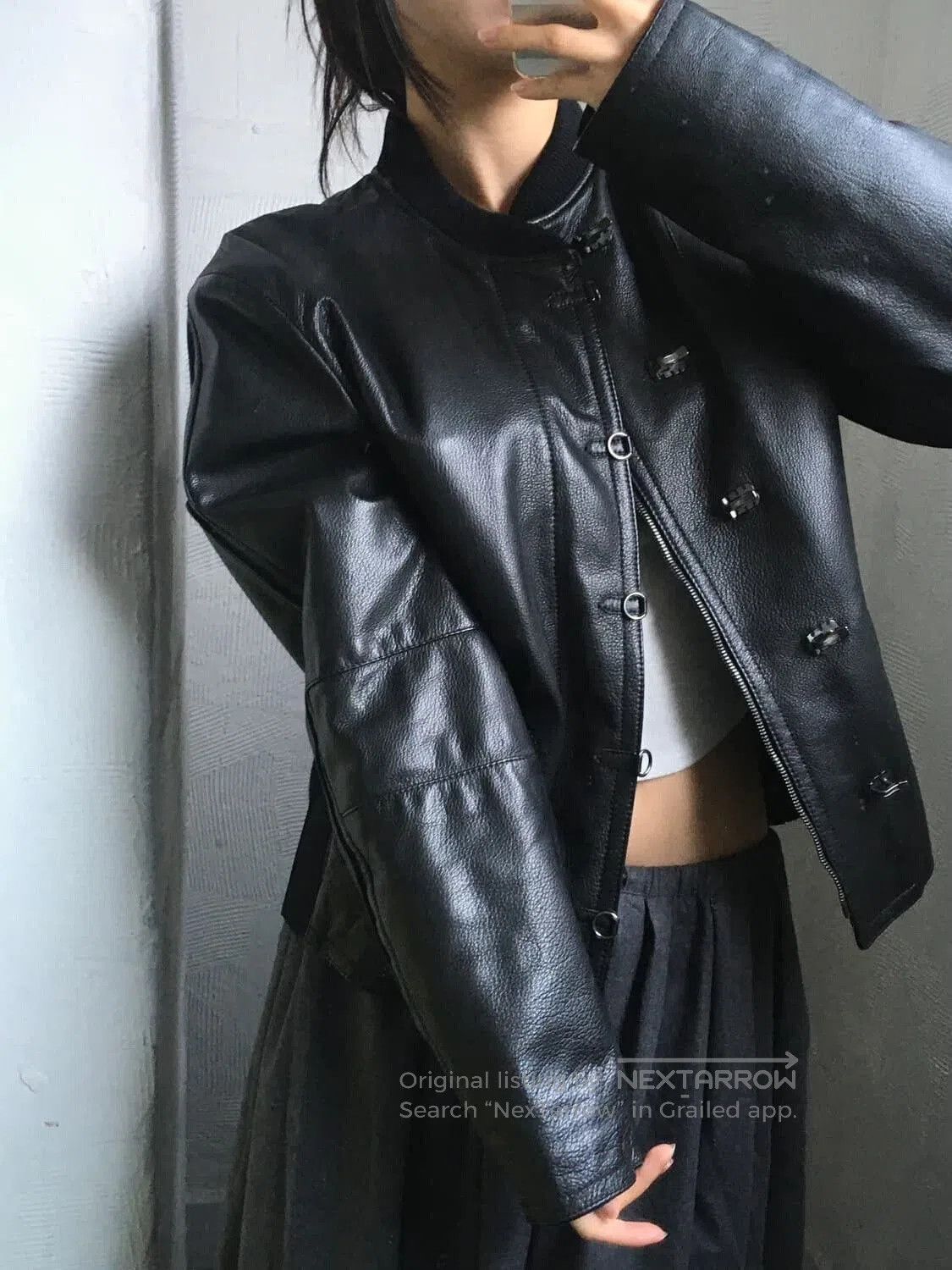Armani Armani Vintage Black Gold Leather Jacket. Size US M / EU 48-50 / 2 - 2 Thumbnail