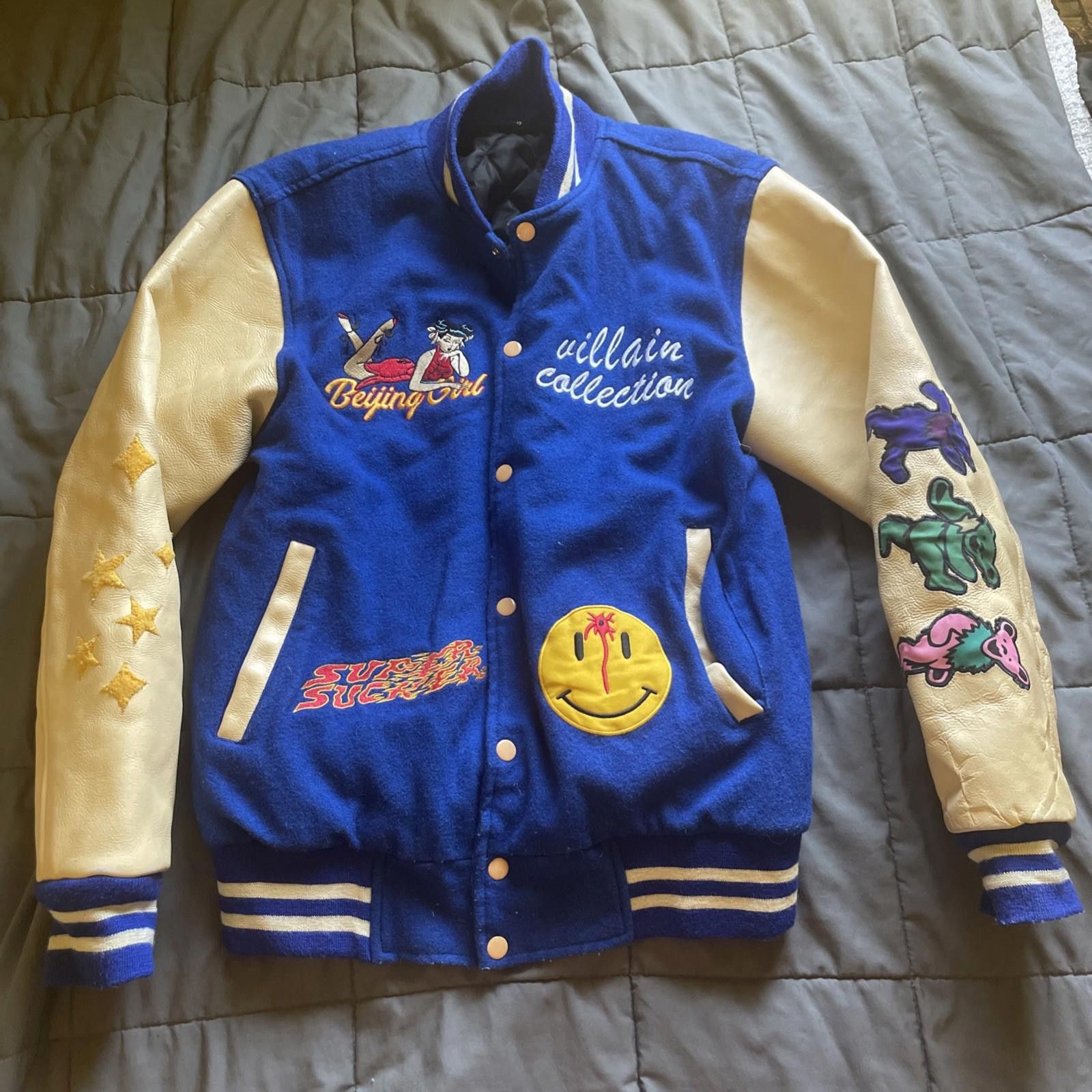 Designer Villain Collection Varsity Jacket Mens (S) Beijing Girl Size US S / EU 44-46 / 1 - 1 Thumbnail