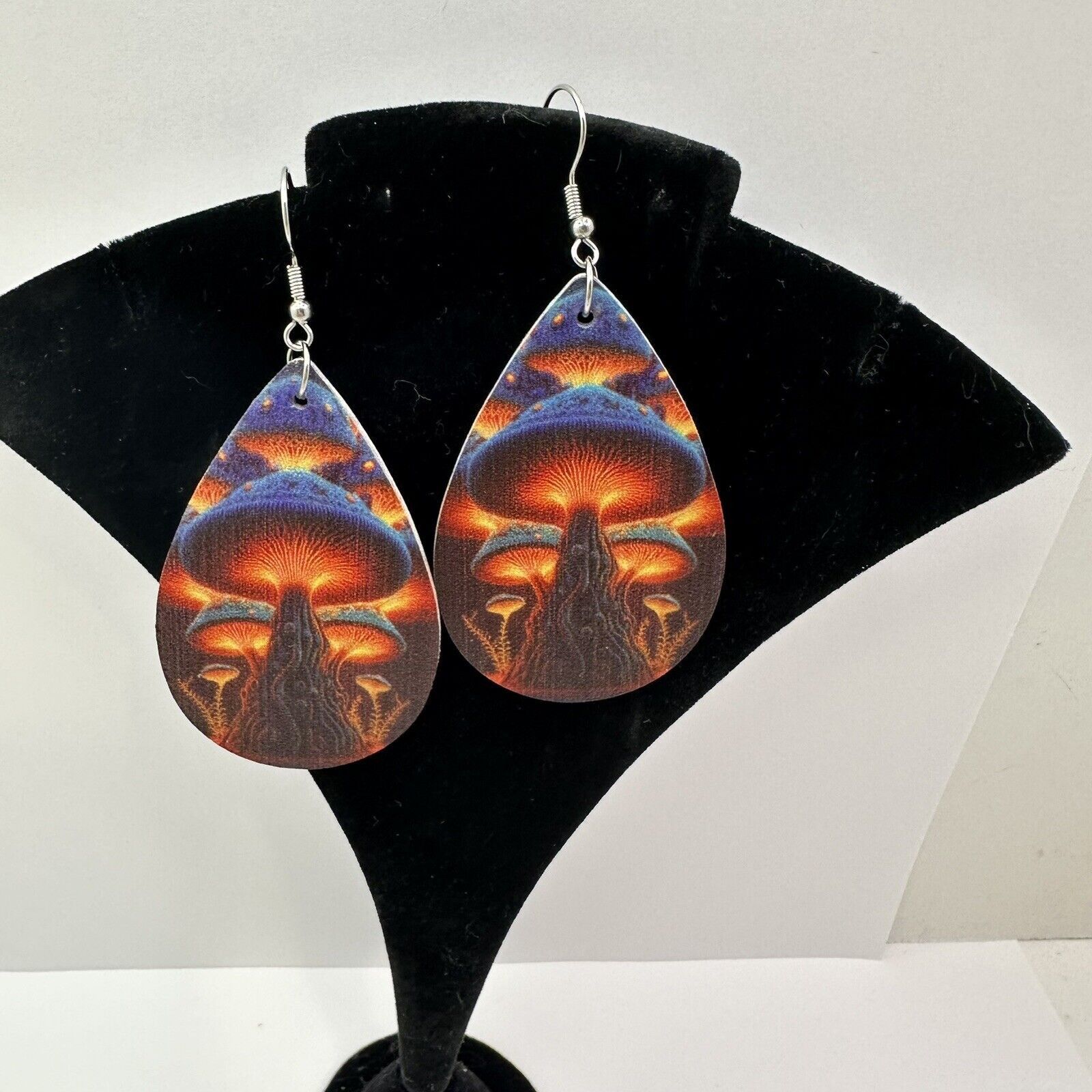 Other Luminous Mushroom Teardrop Shape Dangle Earrings Vibrant New Size ONE SIZE - 1 Thumbnail