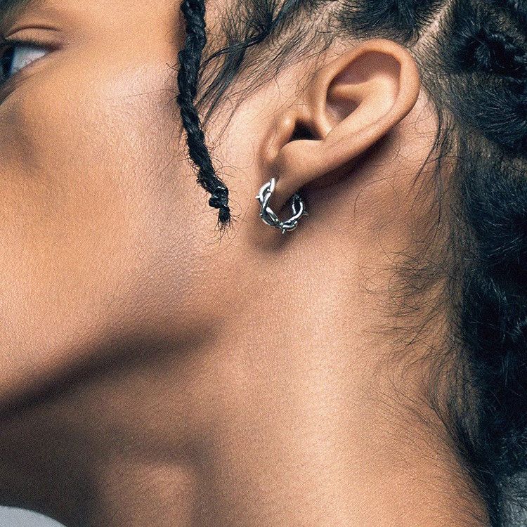 Jewelry × Sterling Silver New Trend Earrings One Pairs Chrome Jewelry Size ONE SIZE - 1 Thumbnail
