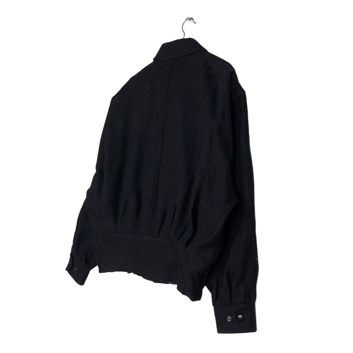 Issey Miyake 🔥Rich Black - Vintage Wool Biker Jacket Wood Heaven Japan Size US L / EU 52-54 / 3 - 10 Thumbnail