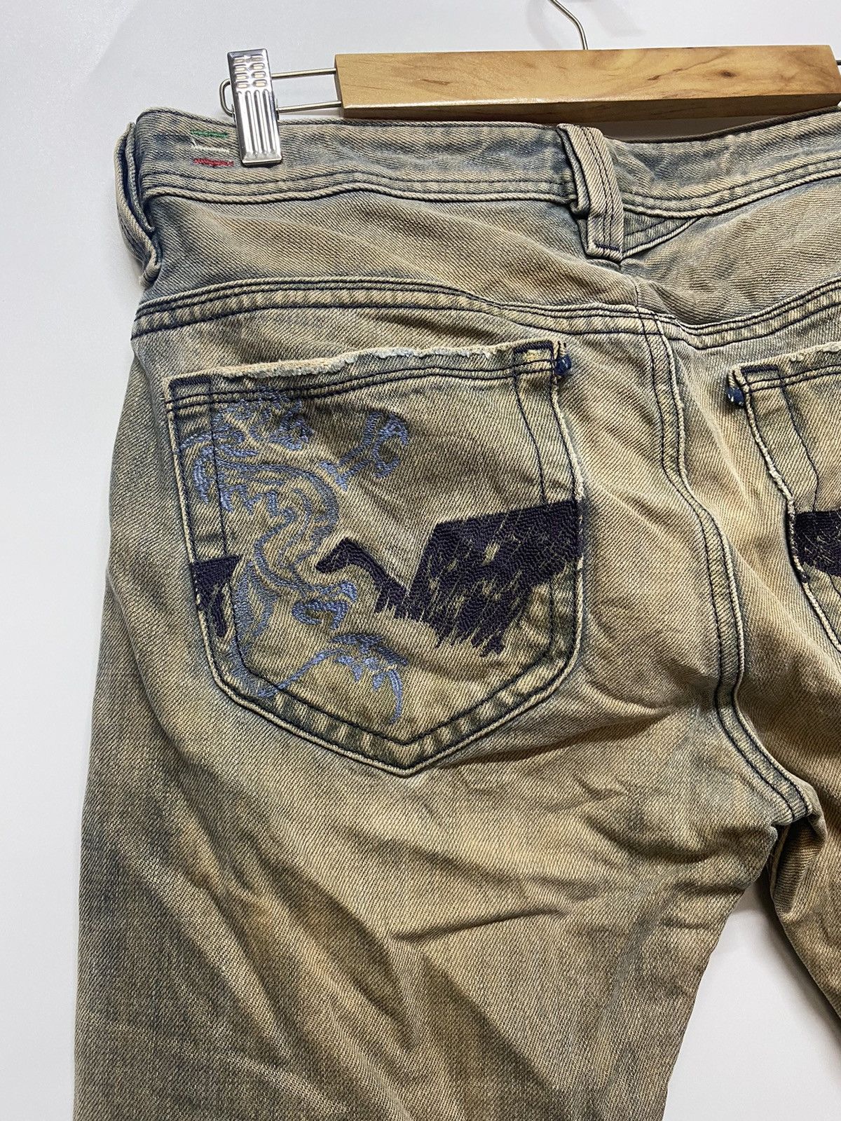 Japanese Brand × Vintage Diesel Thanaz Rare Authentic 00720 Dragon Denim Skinny Jeans Size US 30 / EU 46 - 11 Thumbnail