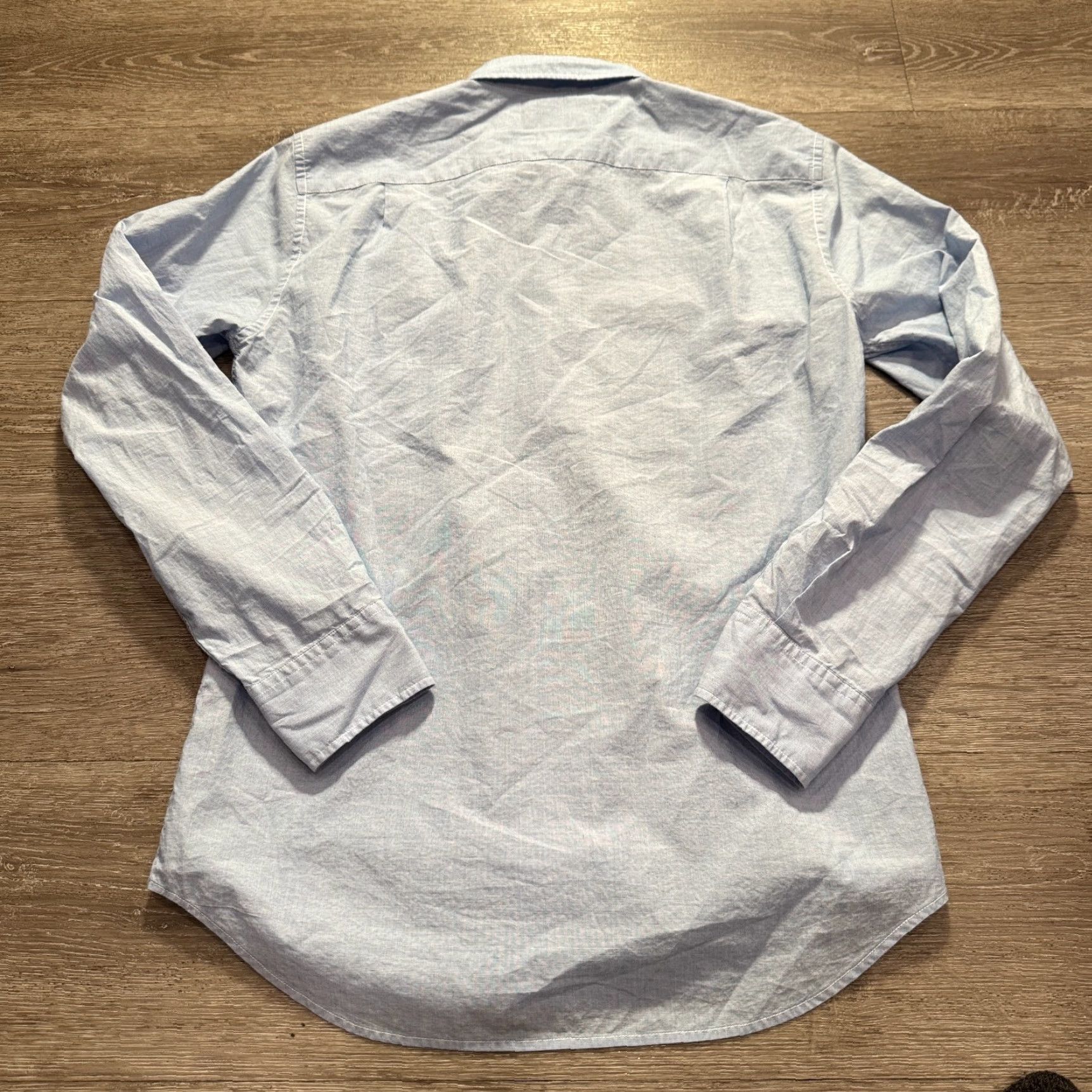 Bonobos Bonobos Slim Fit Button-Up Shirt Mens Small Long Sleeve Blue Chambray Cotton Nylon Spandex Size US S / EU 44-46 / 1 - 5 Thumbnail