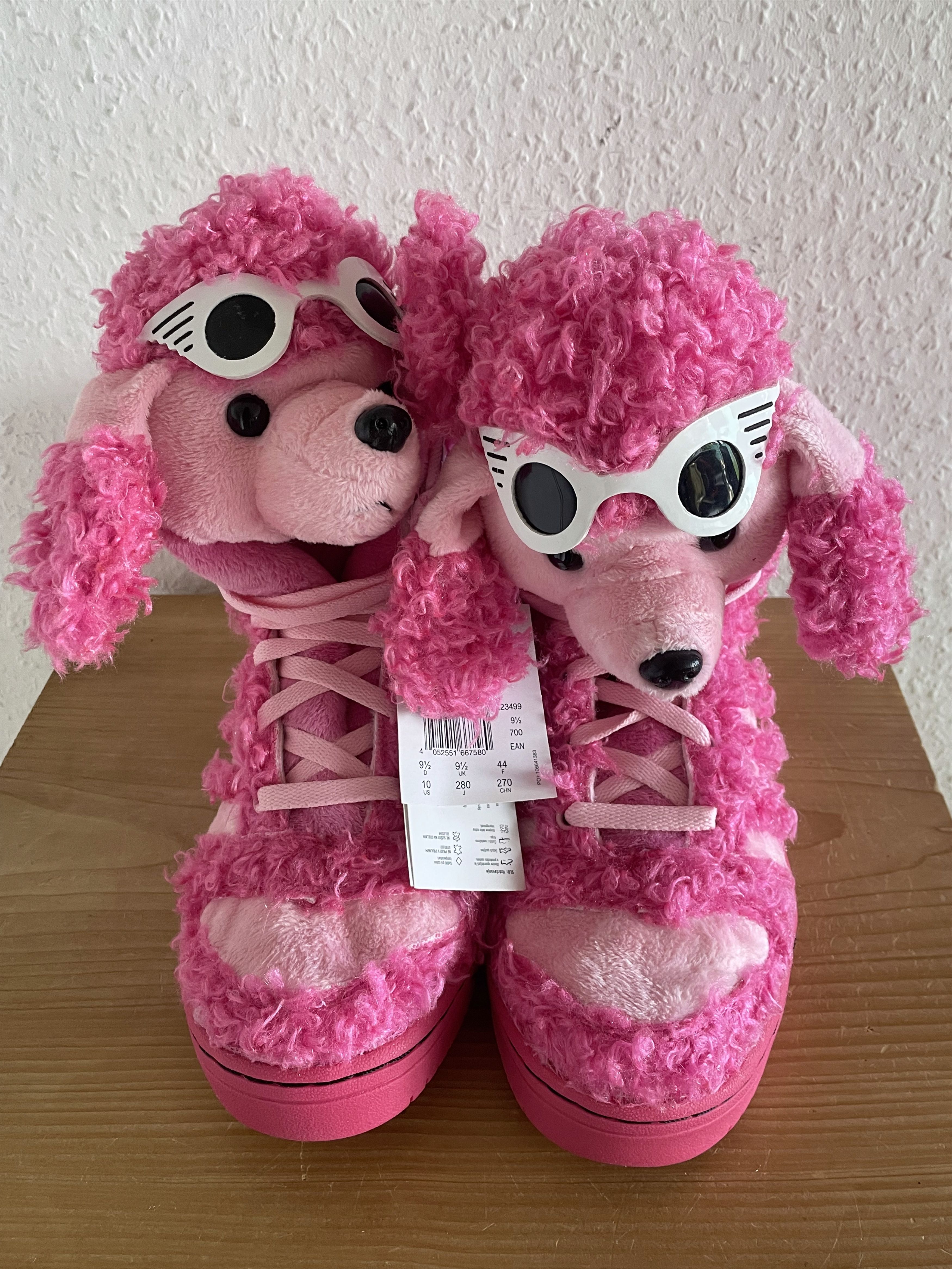 Adidas × Jeremy Scott JS Poodle Pink Fur Sneaker Size US 10 / EU 43 - 5 Thumbnail