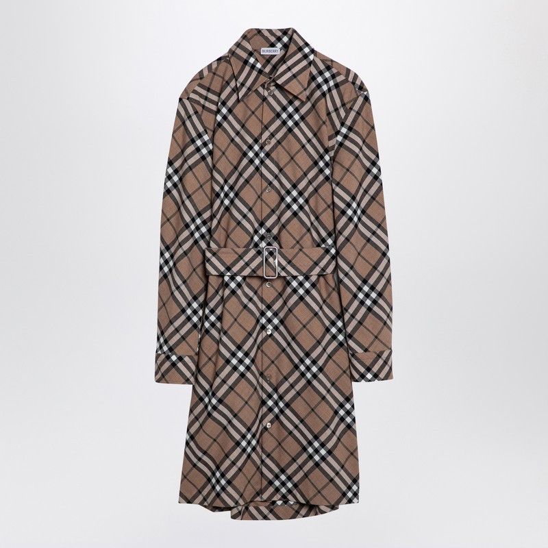 Burberry Burberry Check Wool Blend Chemise Dress Size XS / US 0-2 / IT 36-38 - 1 Thumbnail