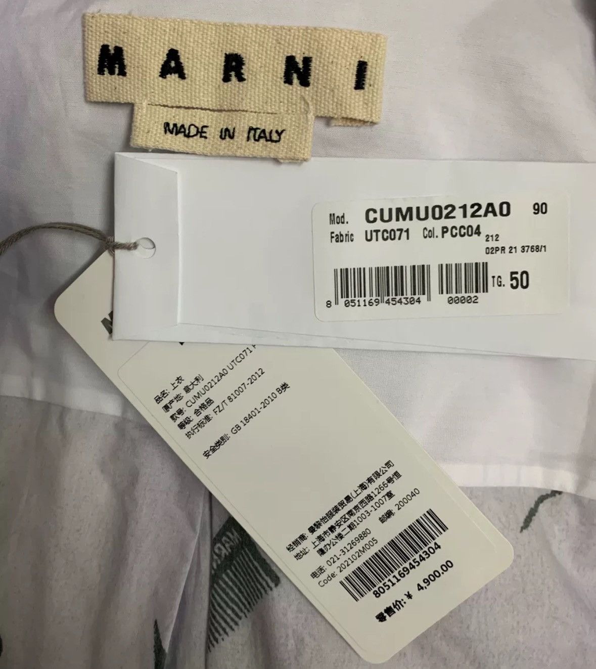Marni MARNI SS21 fashion show key long sleeved shirt2412-Nextarrow Size US M / EU 48-50 / 2 - 6 Thumbnail