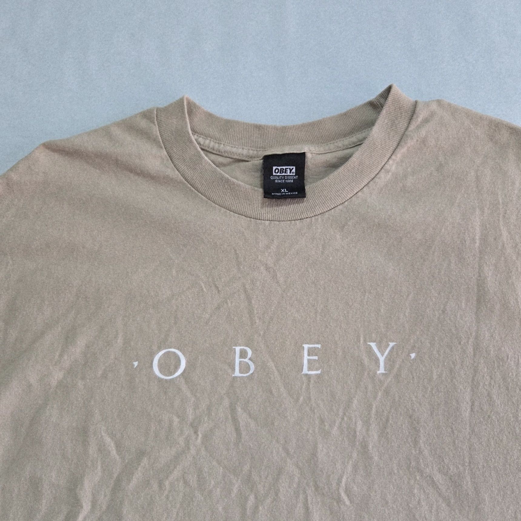 Obey OBEY Shirt Mens T-Shirt Brown Medium Short Sleeve Graphic Print Cotton Size US M / EU 48-50 / 2 - 3 Thumbnail