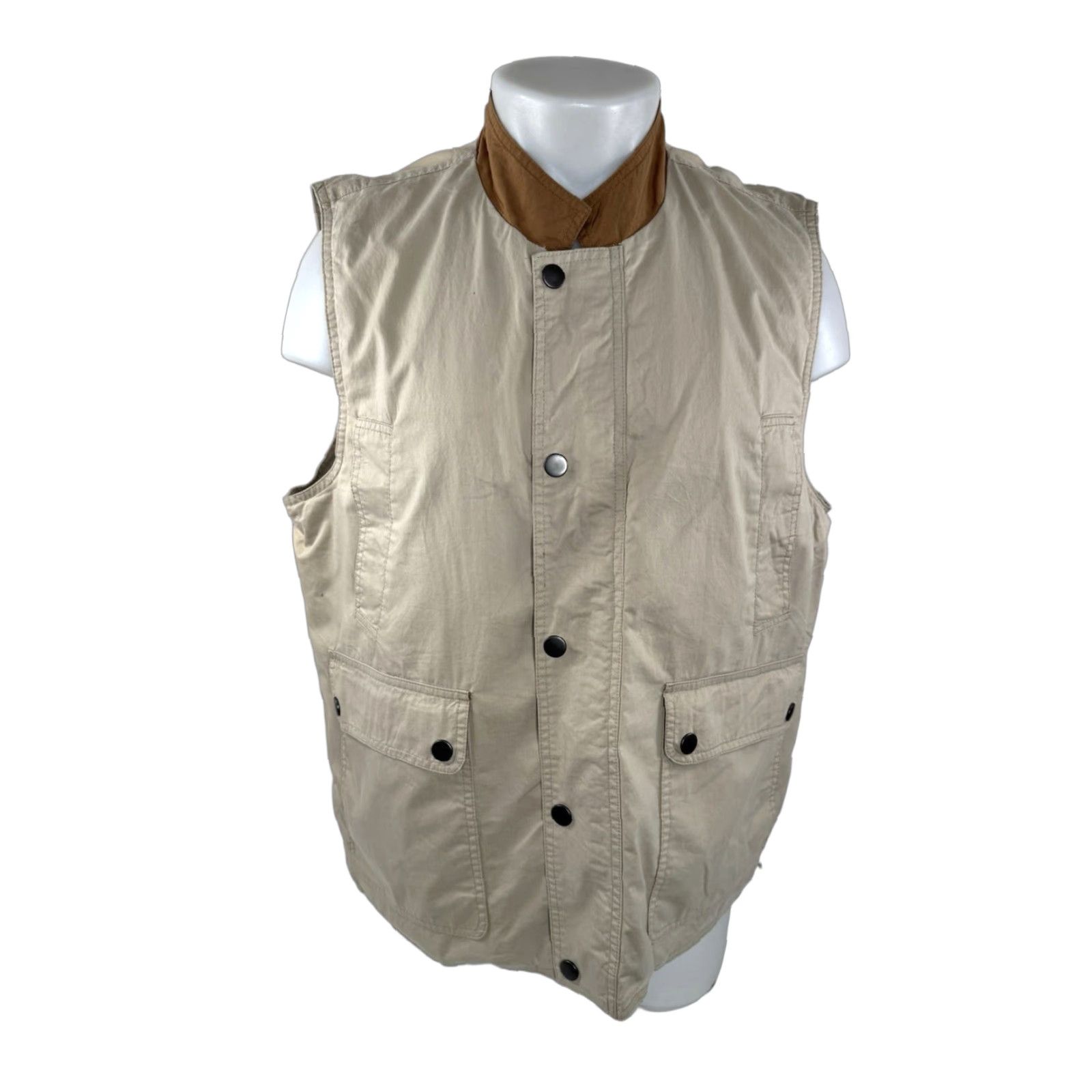 Vintage KING RANCH CONCEAL CARRY Mens L Vest Shirt Zip Tan Western Jacket? Size US L / EU 52-54 / 3 - 1 Thumbnail