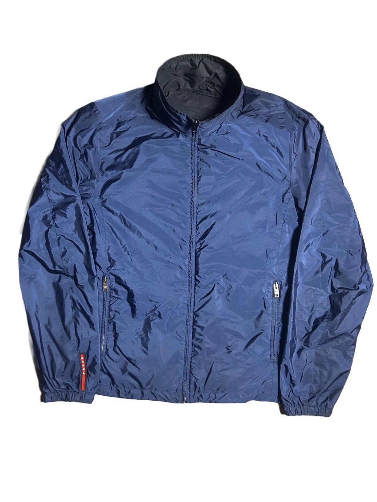 Prada × Vintage Prada nylon jacket reversible navy black red Prada × Vintage Prada nylon jacket reversible navy black red