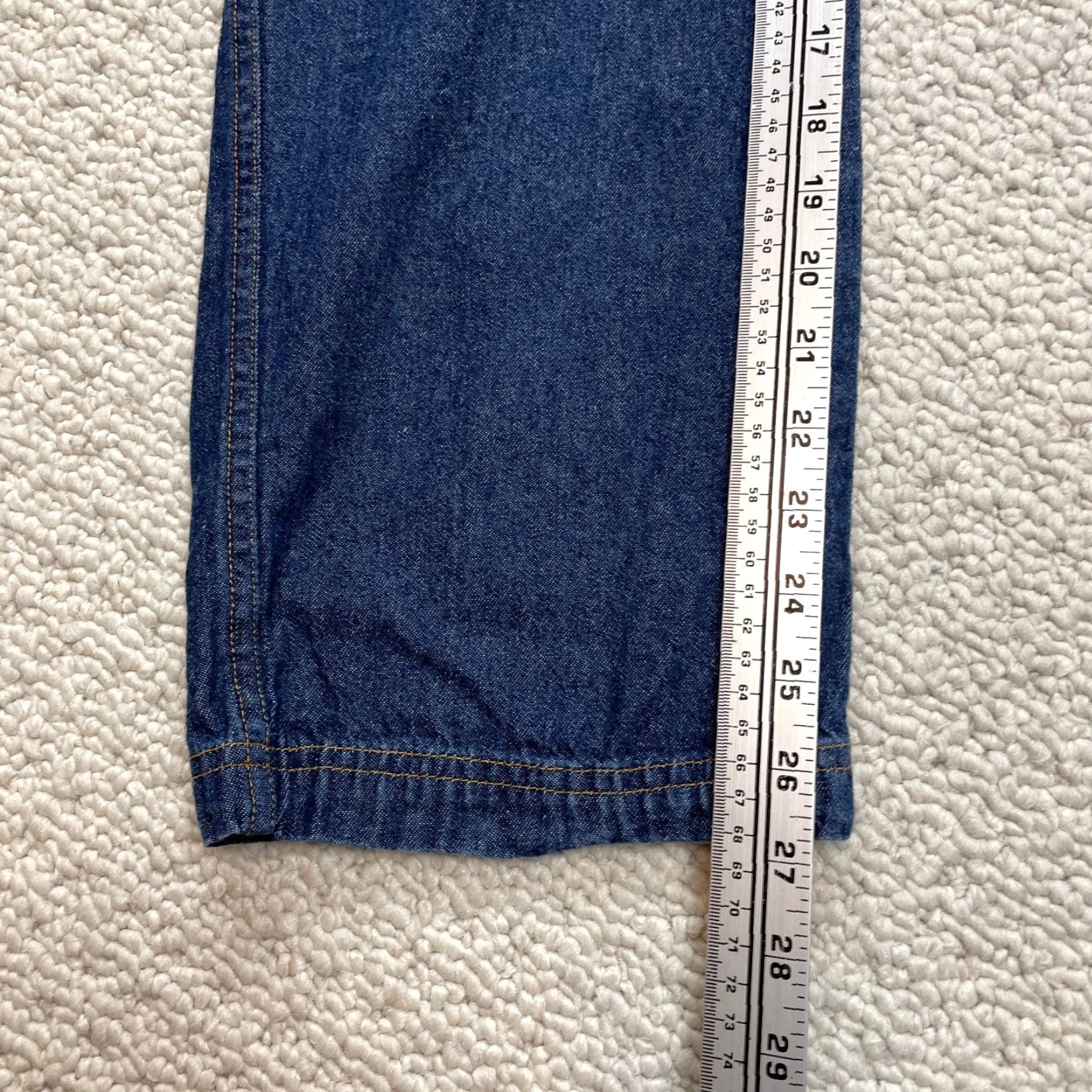 Denime Rebecca Malone Jeans Womens Medium Blue Denim Dark Wash Elastic Waist 25x27 Pant Size 32" / US 10 / IT 46 - 3 Thumbnail