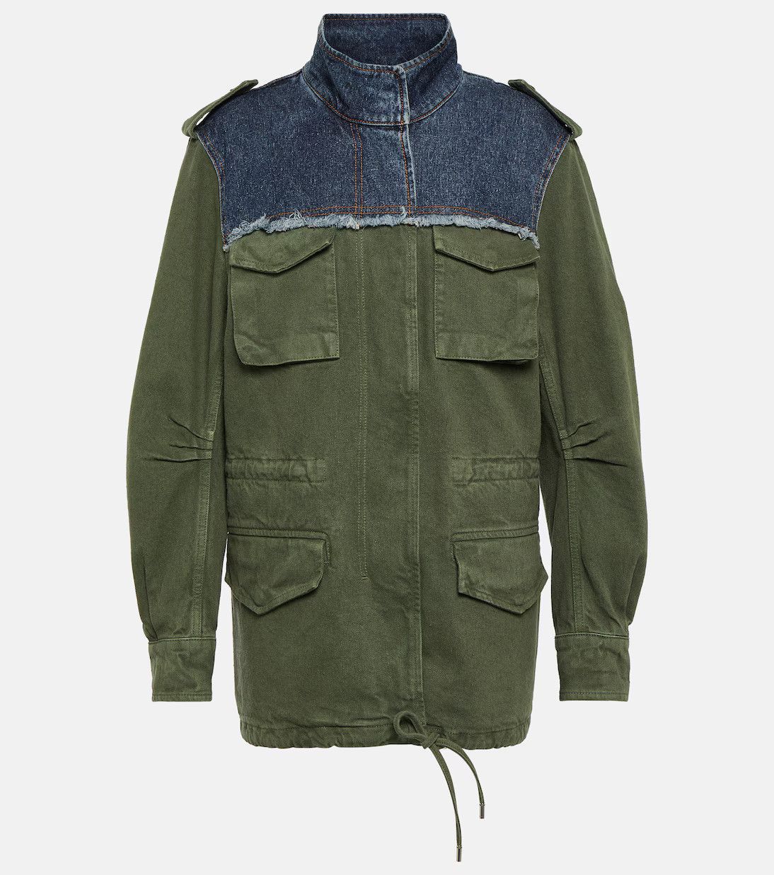 o1loc1c0425 CHC23 Jacket in Blue & Green