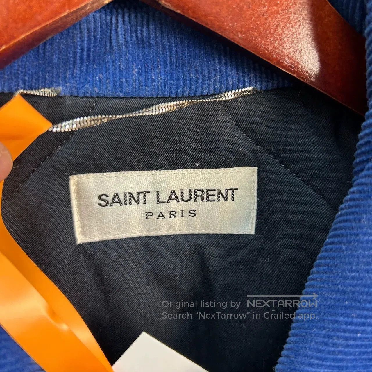 Saint Laurent Paris saint laurent blue corduroy baseball jacket. Size US M / EU 48-50 / 2 - 3 Thumbnail