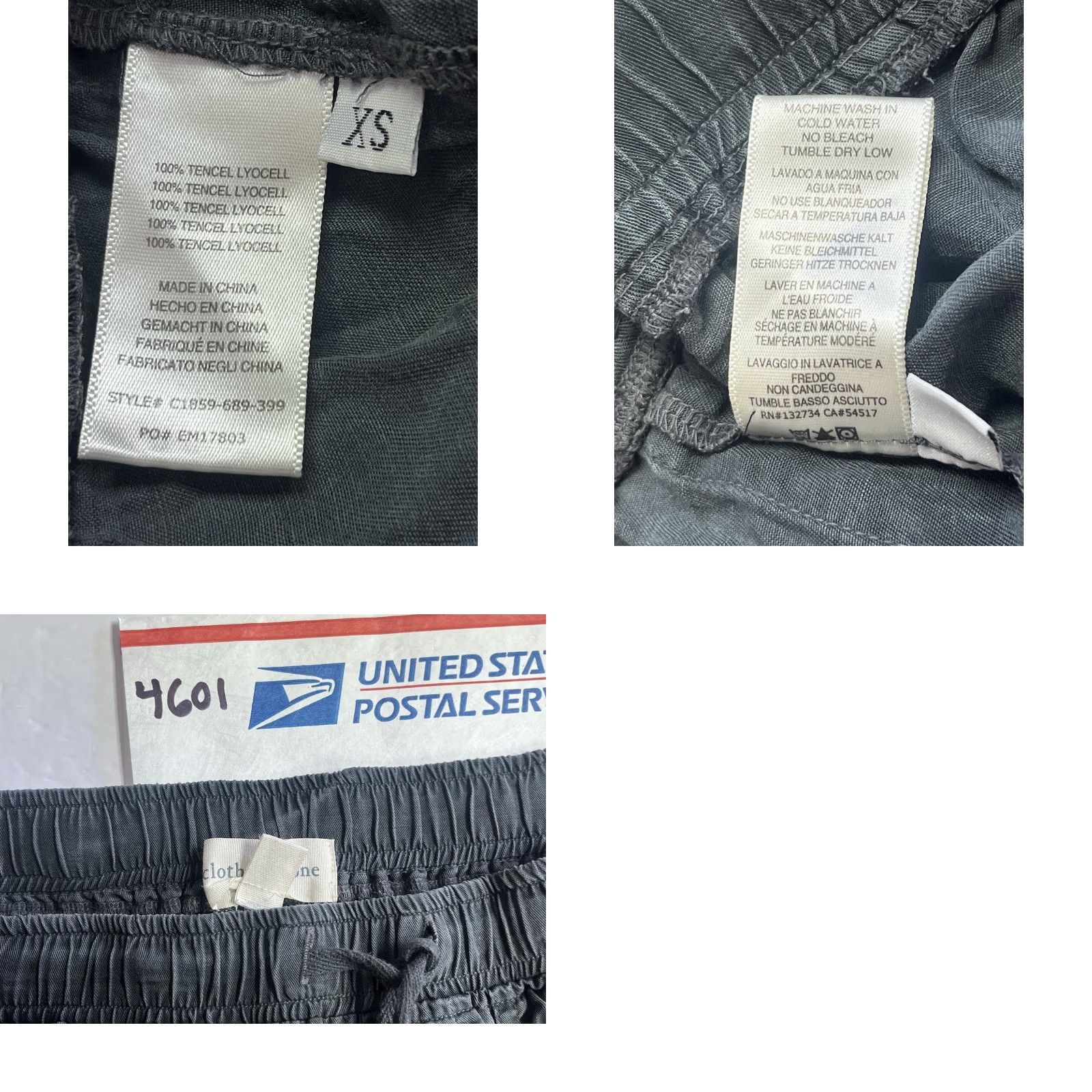 Anthropologie Cloth & Stone Womens Jogger Pants XS Black Regular Pocket Drawstring Pockets Casual Travel Bohemian City Hipster Shoes? Size 26" / US 2 / IT 38 - 8 Thumbnail