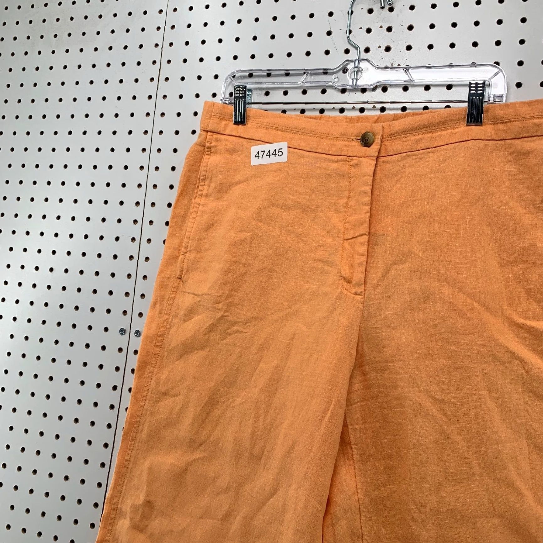 J. Jill J. Jill 100% Linen Cropped Pants Womens Large Orange Wide-Leg Casual Shirt Pants Womens Large Orange Linen Cropped Wide-Leg Size 36" / US 14 / IT 50 - 6 Thumbnail