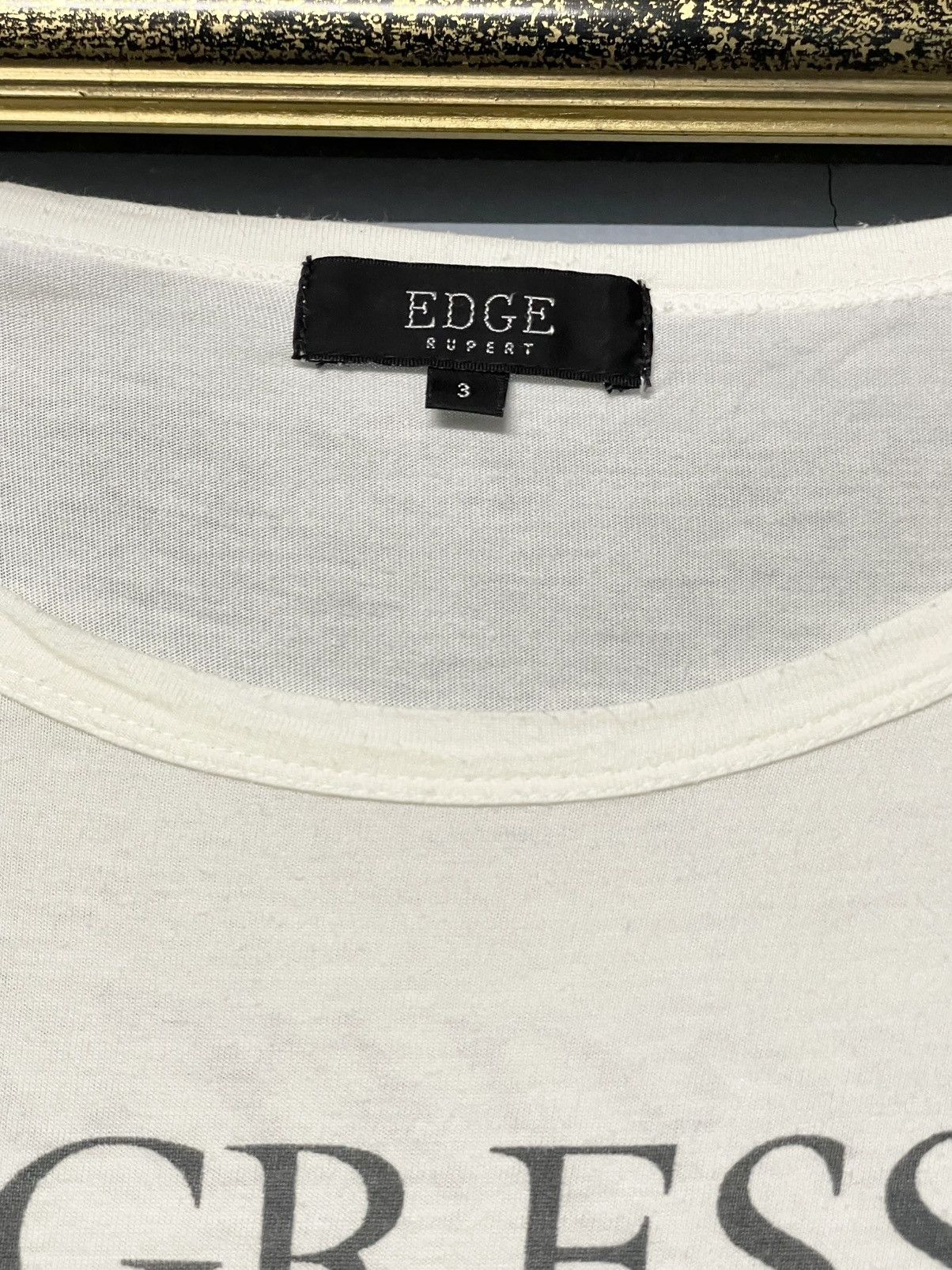 Japanese Brand Vintage 90s Japan The Edge Rupert ‘Progresive’ Music Tshirt Size US M / EU 48-50 / 2 - 8 Thumbnail