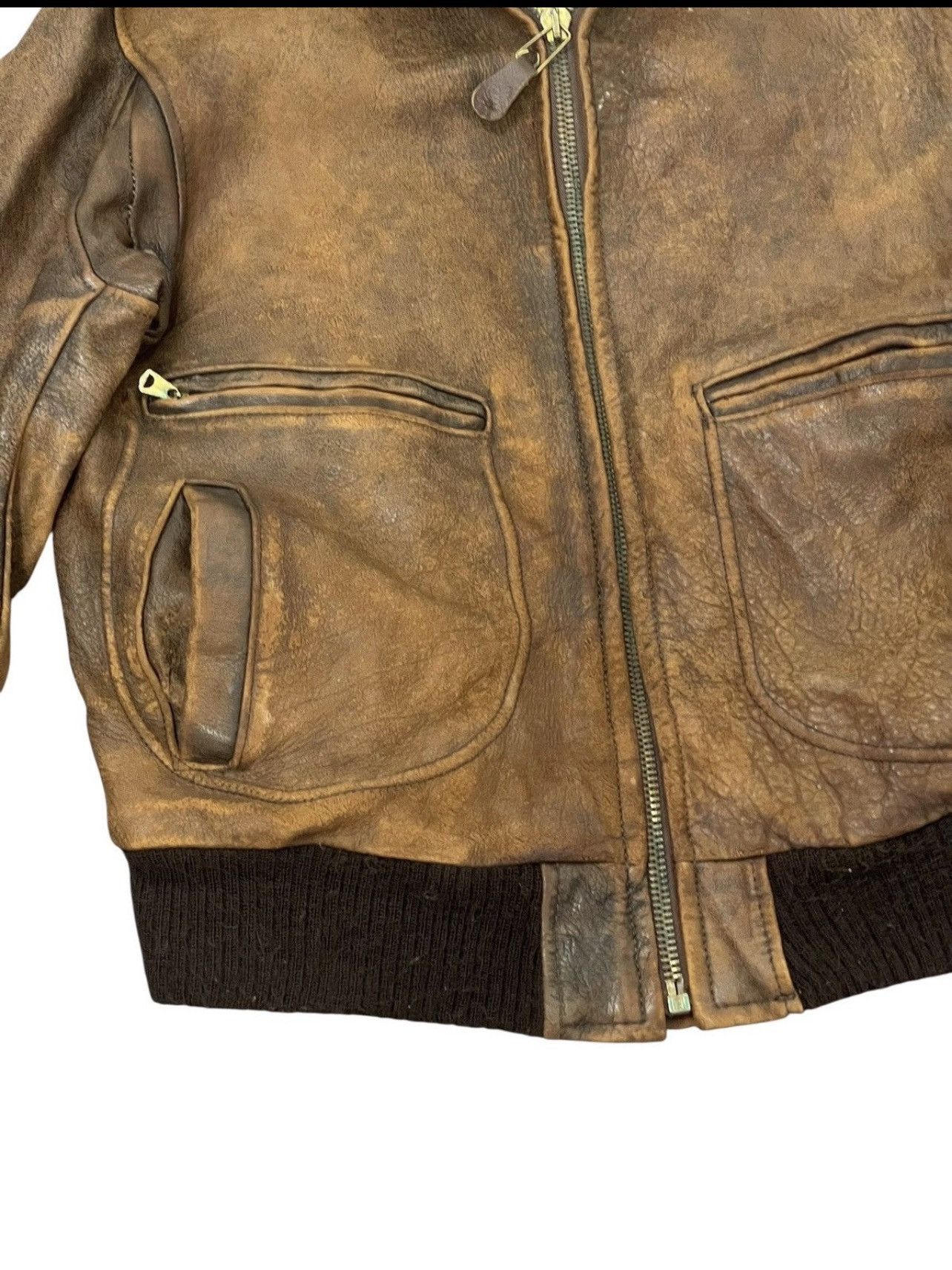 Avirex Vtg 80s Avirex USA Typ G2 Raider Leather Jacket Macgyver 2🟦 Size US L / EU 52-54 / 3 - 5 Thumbnail