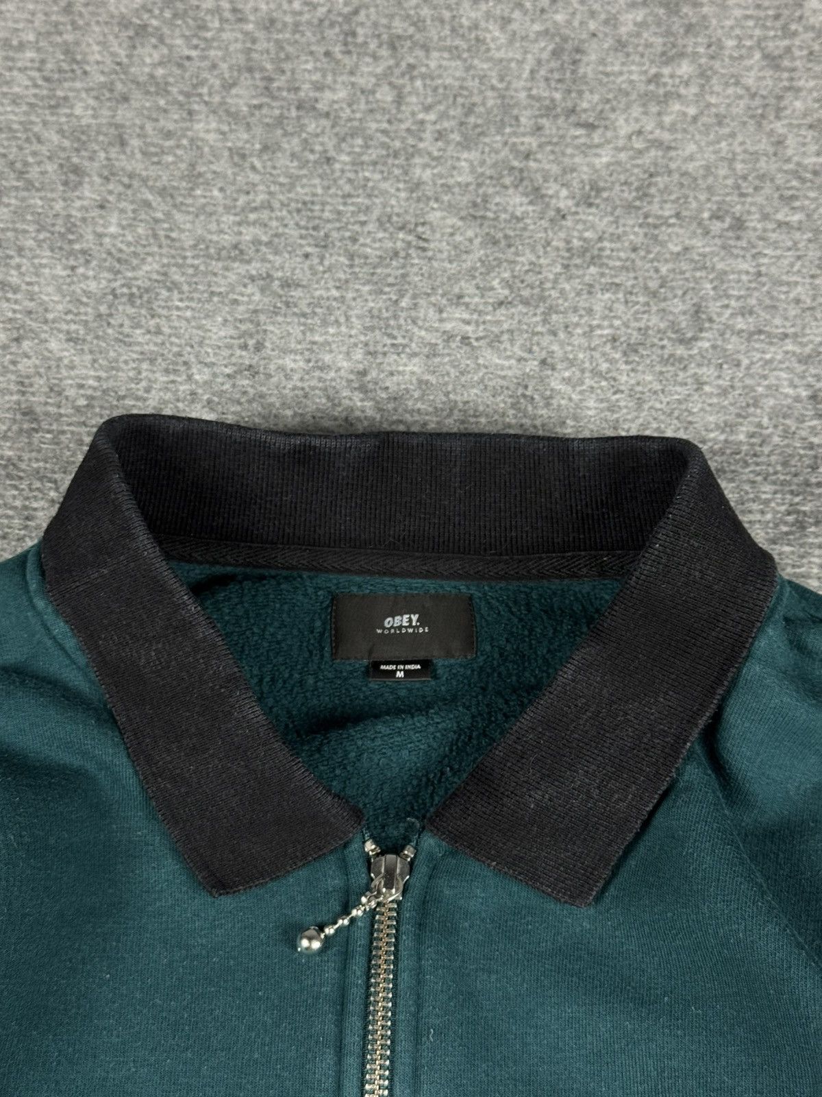 Obey Obey 1/3 ZIP UP polo sweatshirt big logo longsleeve Size US M / EU 48-50 / 2 - 5 Thumbnail