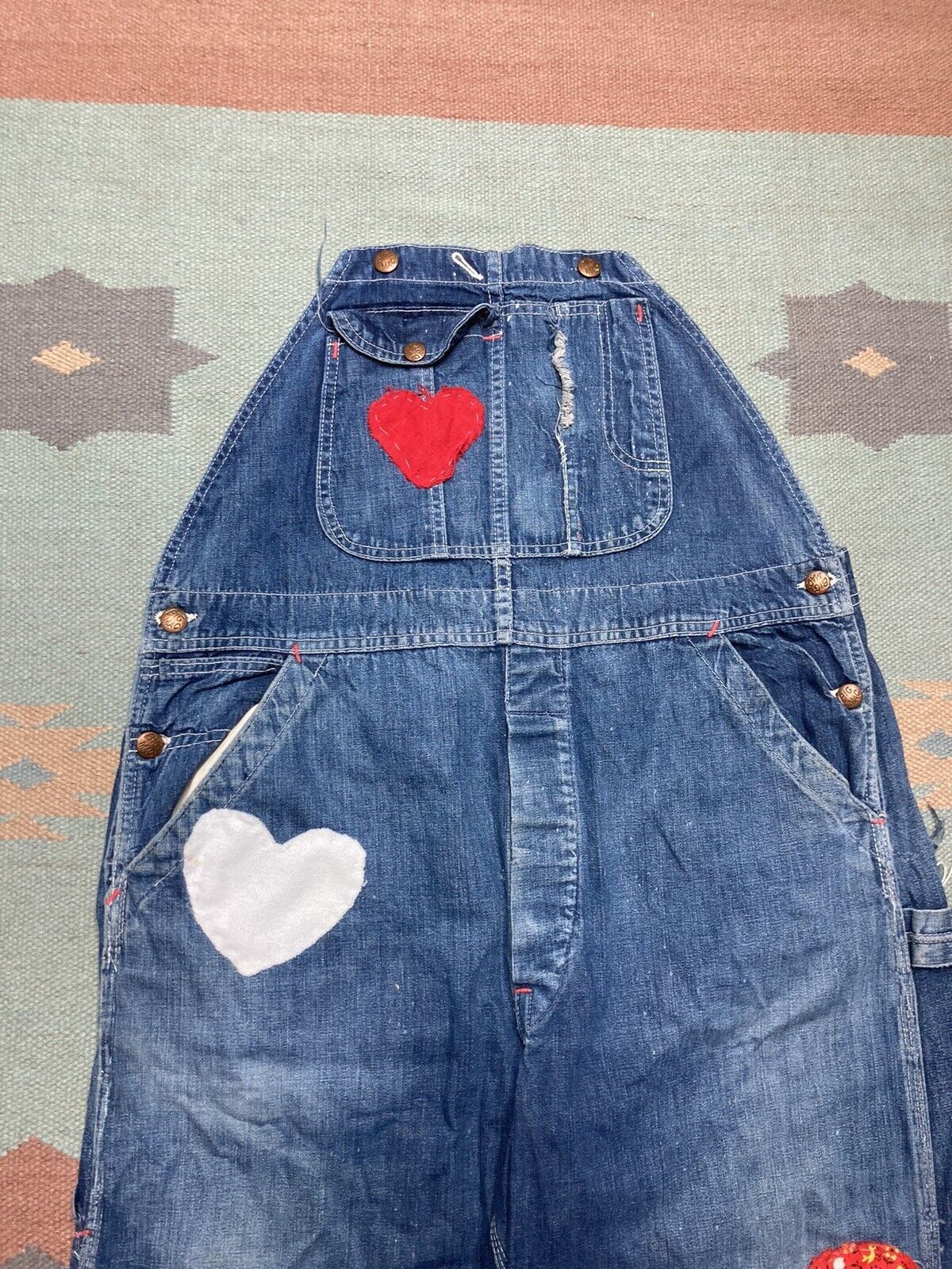 Big Mac × Vintage 50s Penneys Big Mac overalls denim farm patch low back 36x29 Size US 36 / EU 52 - 4 Thumbnail