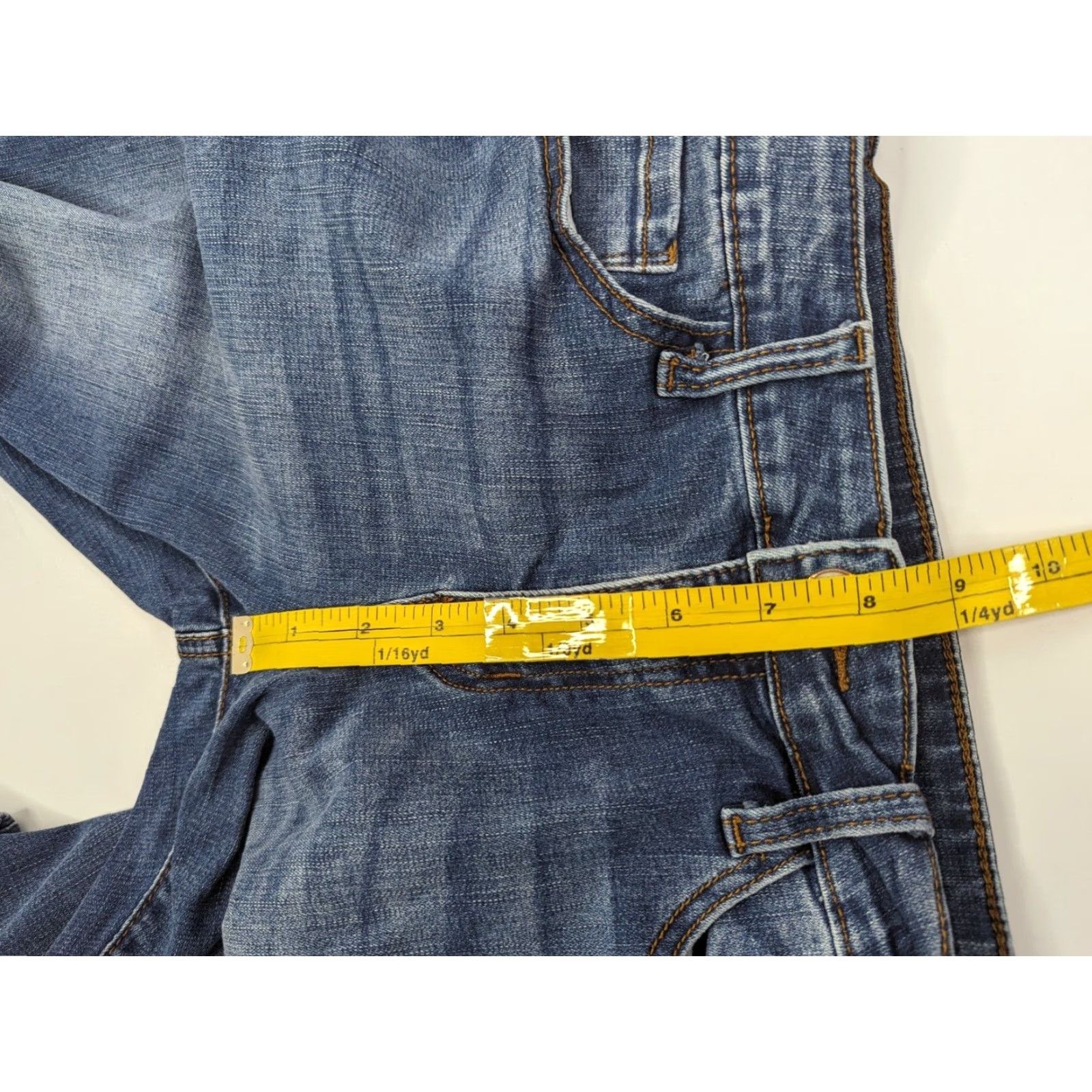 Vintage Kancan Jeans Skinny Stretch Blue Denim Size 7 Womens Medium Wash 7/27 KC11214M Size 28" / US 6 / IT 42 - 7 Thumbnail