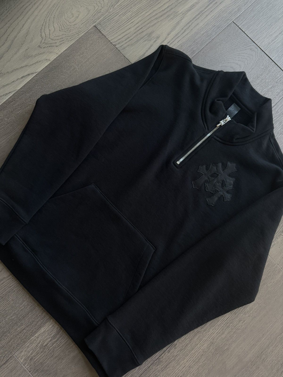 Chrome Hearts Chrome Hearts Paper Jam Black Cross Patch Black Quarter Zip Size US M / EU 48-50 / 2 - 3 Thumbnail