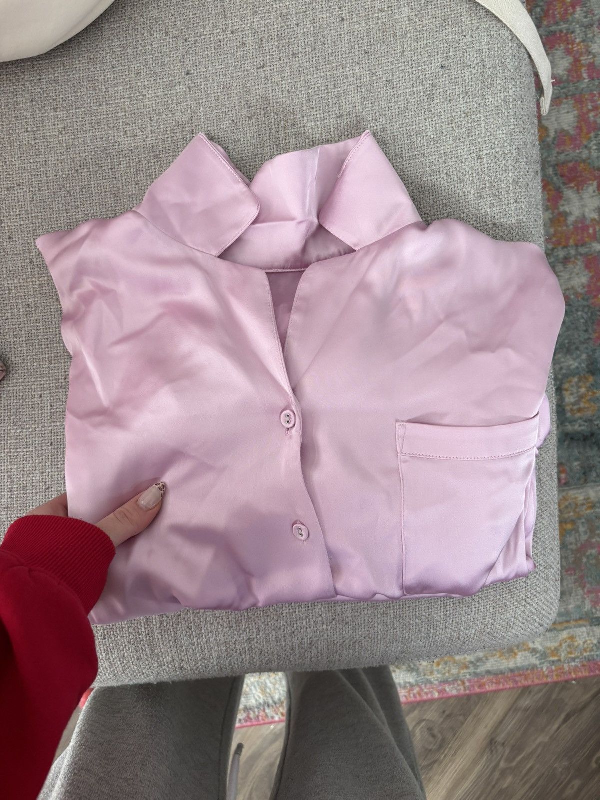 SKIMS Skims Woven Shine Pink Rose Sleep Set Size S / US 4 / IT 40 - 5 Thumbnail