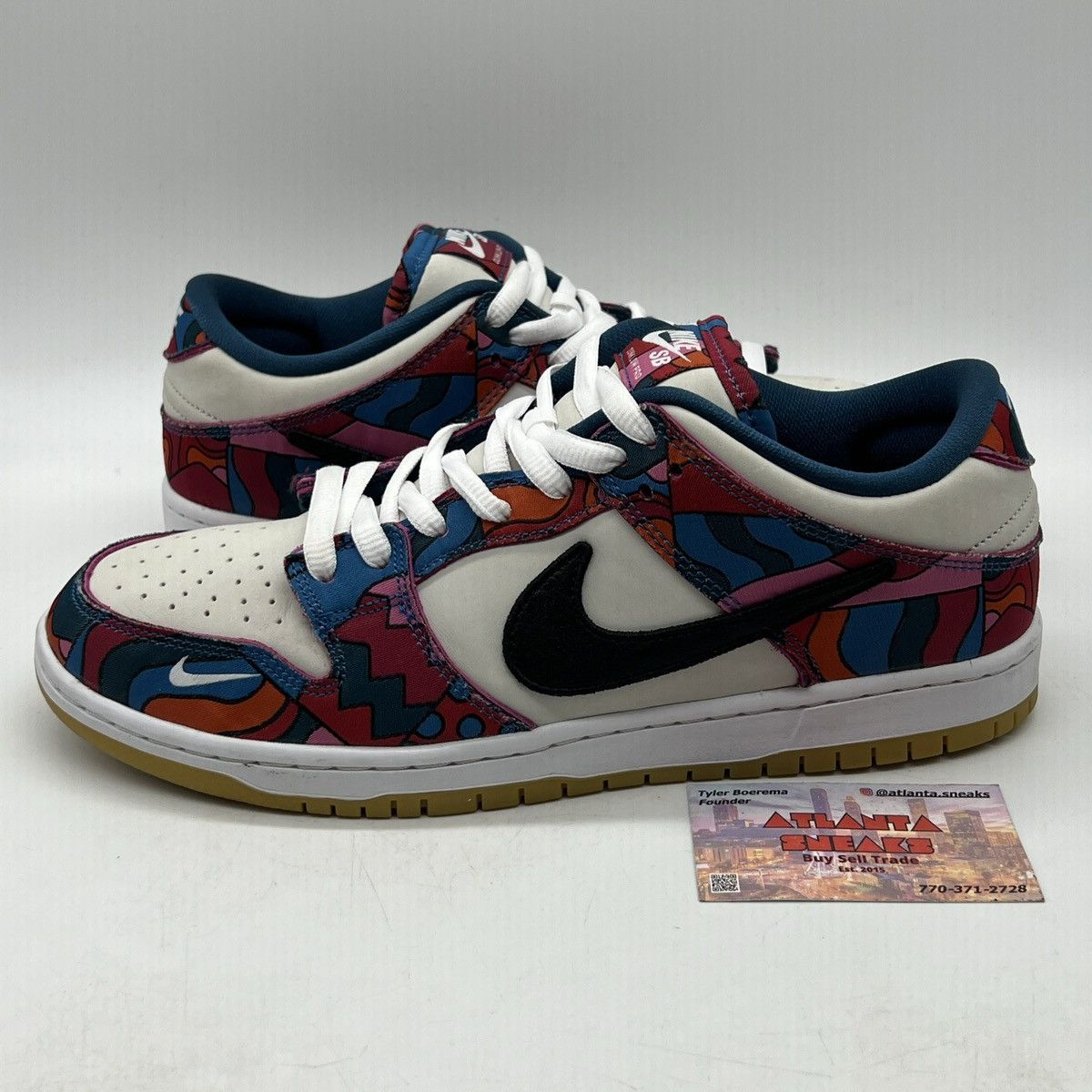 image of Parra X Nike Dunk Low Abstract Art Shoes, Men's (Size 11)