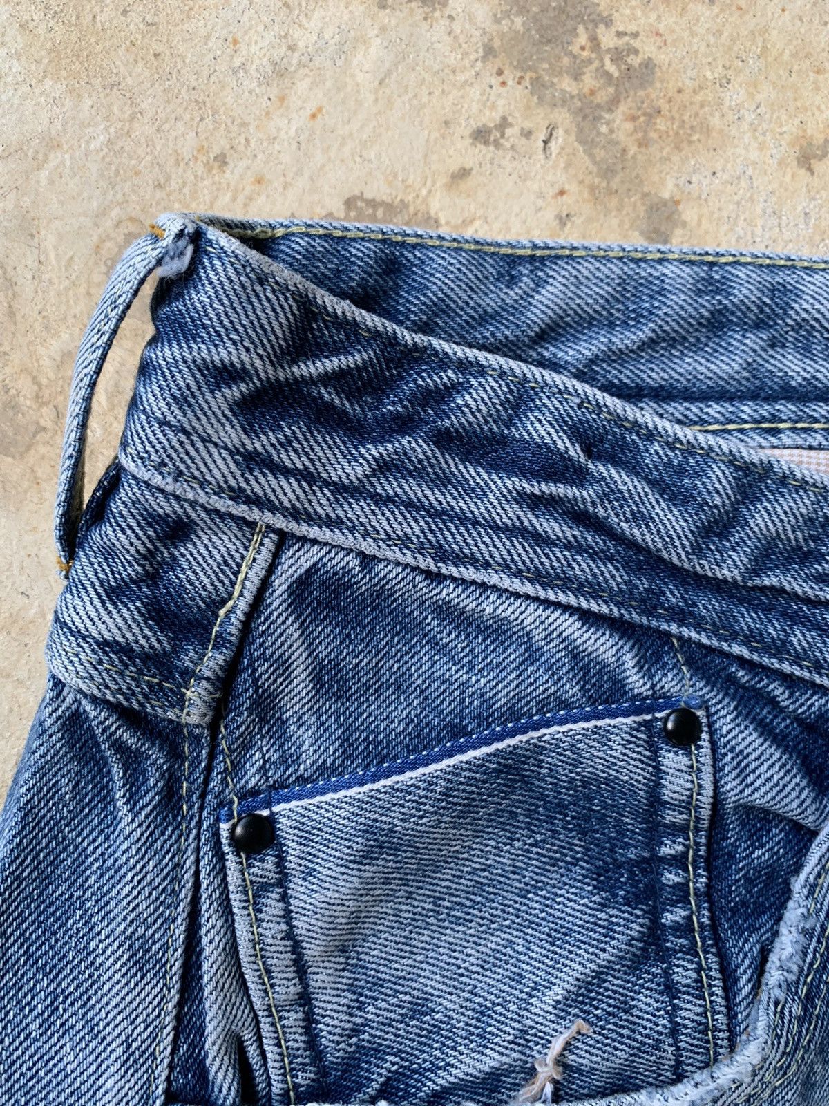 If Six Was Nine × Japanese Brand × Le Grande Bleu (L.G.B.) DISTRESSED NCFM RIELABO SELVEDGE DENIM Size US 32 / EU 48 - 9 Thumbnail