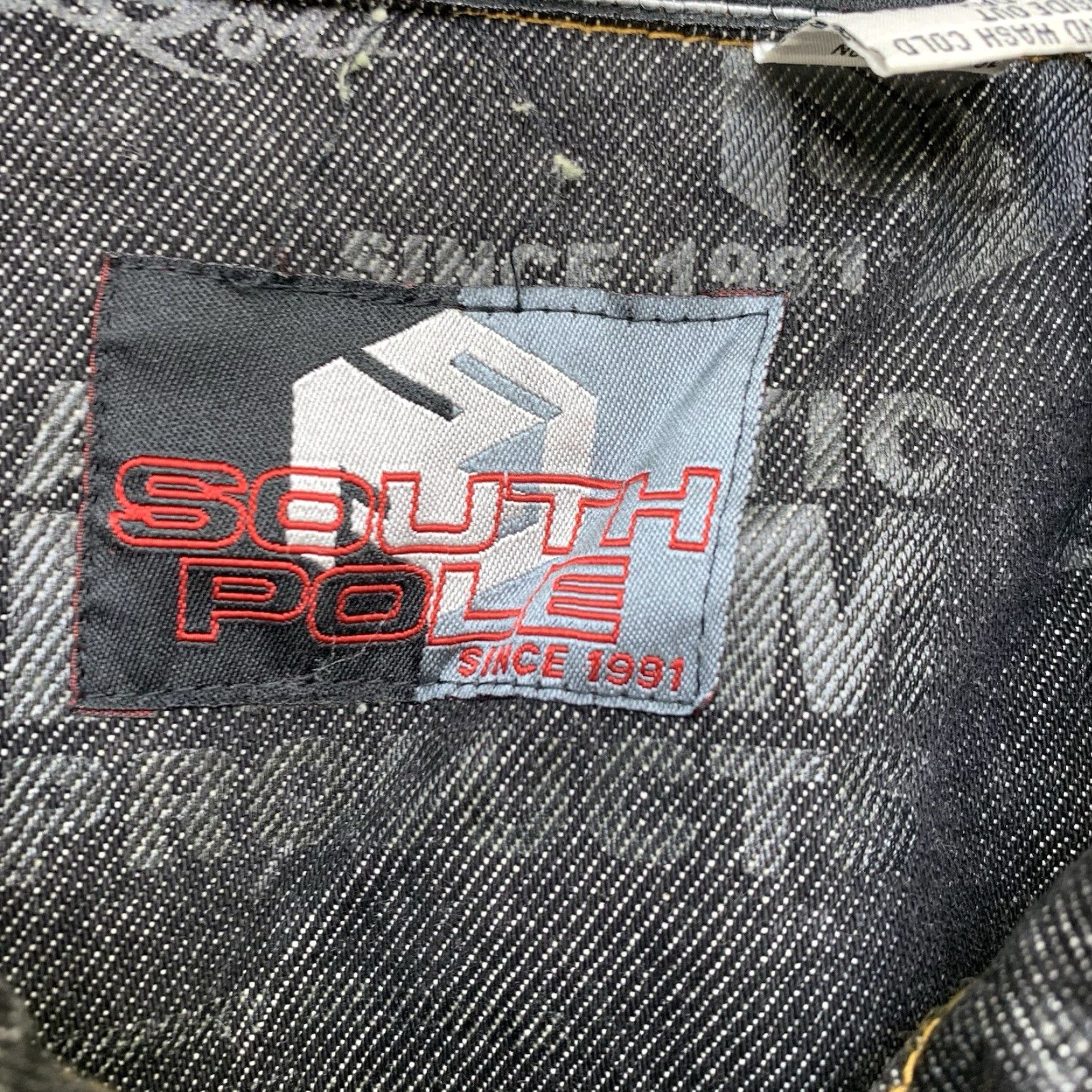 Southpole VINTAGE Black Southpole Jacket Mens XL Denim Graffiti Hip Hop Streetwear Graphic Size US XL / EU 56 / 4 - 3 Thumbnail