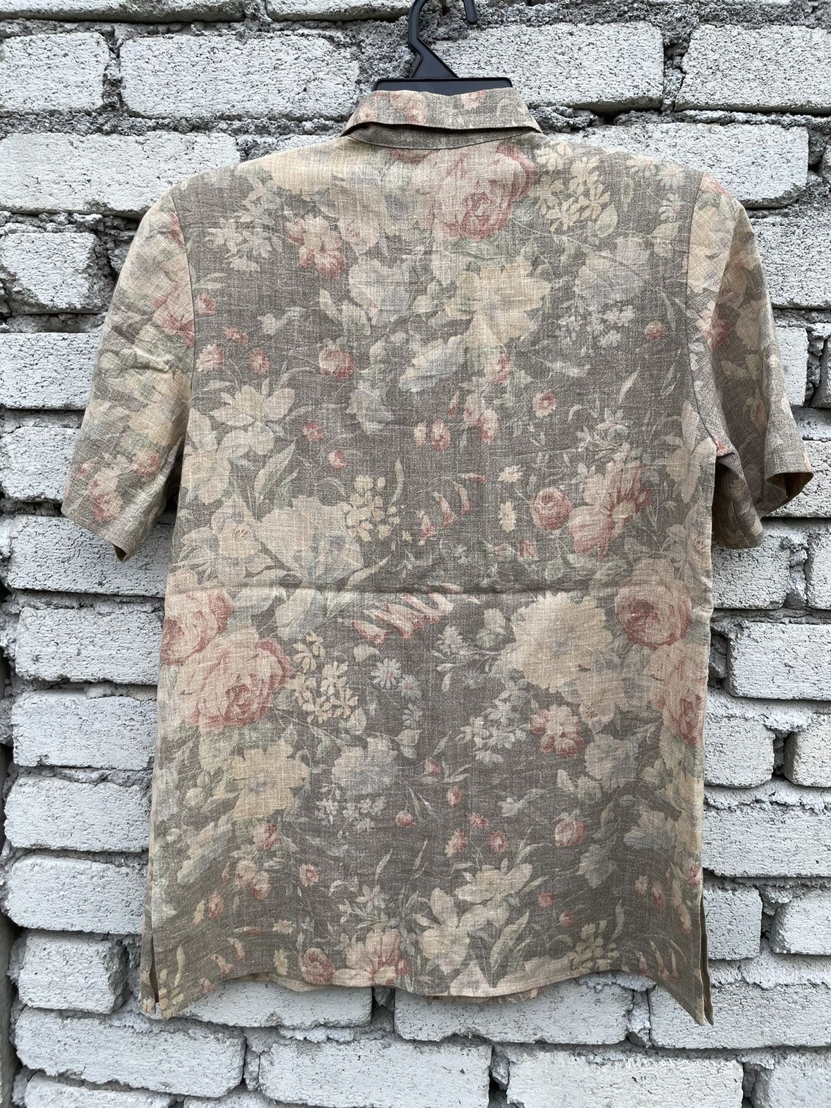 Burberry × Vintage Vintage Burberrys Linen Wool Button Shirt Size M / US 6-8 / IT 42-44 - 6 Thumbnail