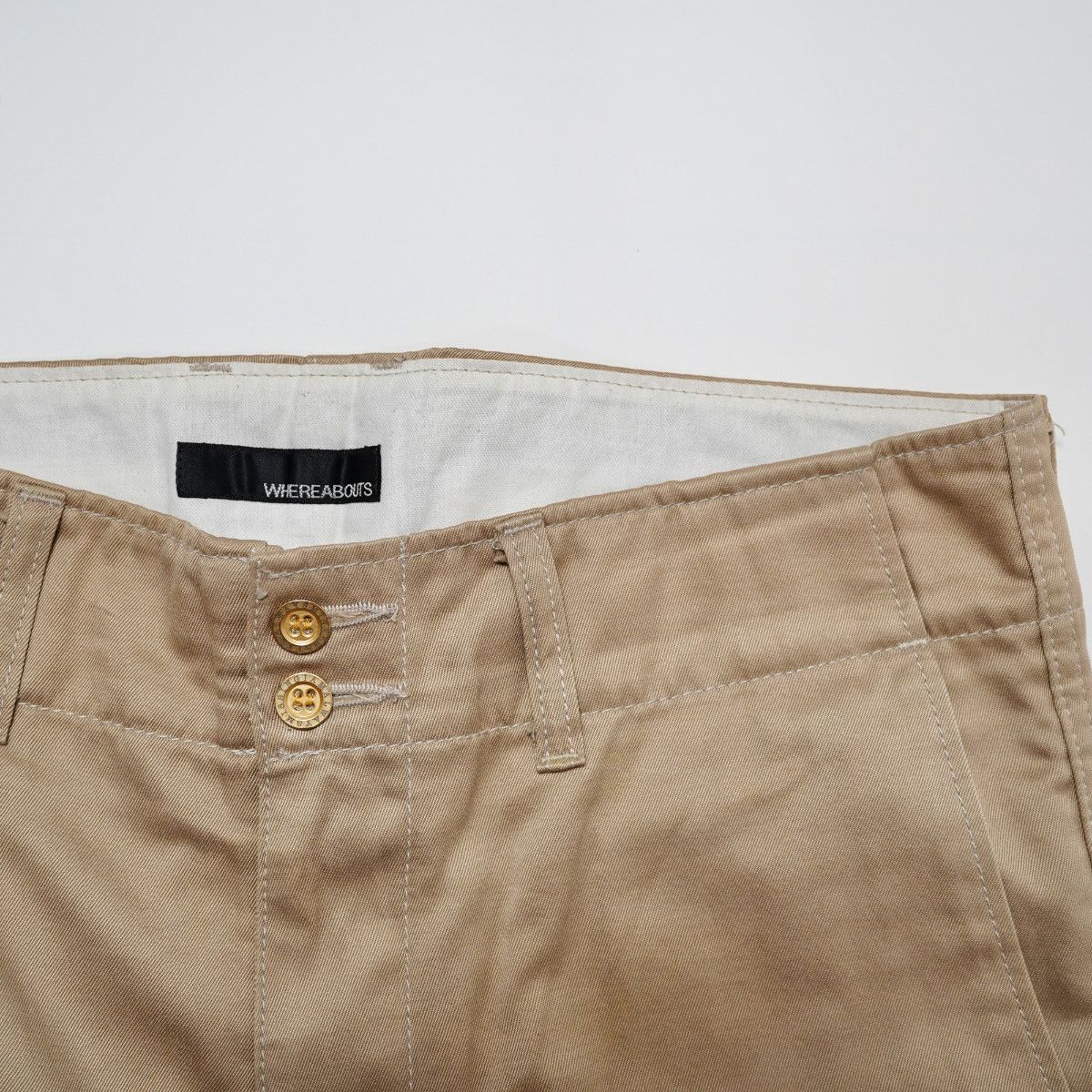 Japanese Brand WHEREABOUTS Chino Pants Beige Size US 36 / EU 52 - 3 Thumbnail