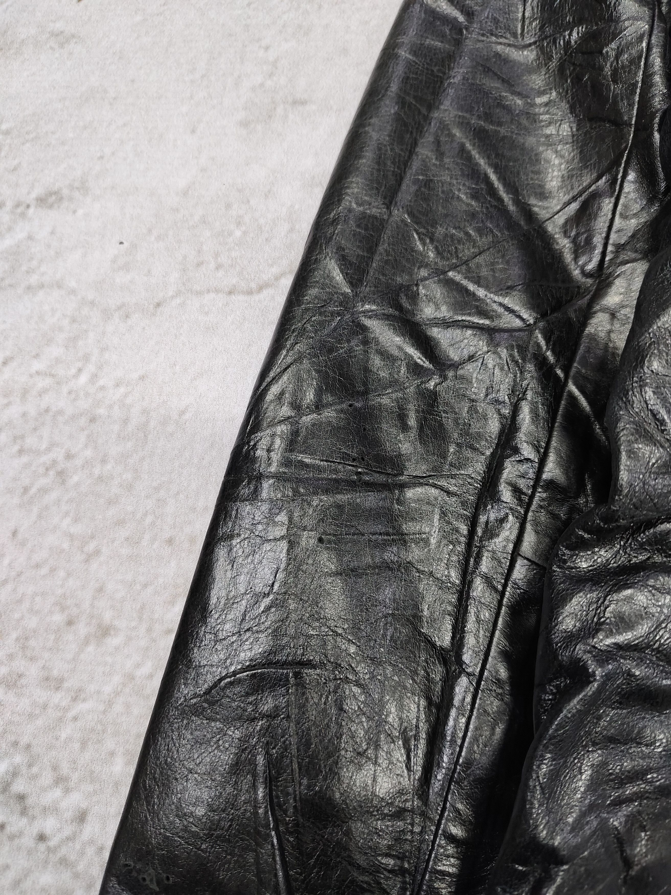 Gap 00s GAP- Minimal Tailored Glossy Leather Blazer Jacket Size US L / EU 52-54 / 3 - 5 Thumbnail